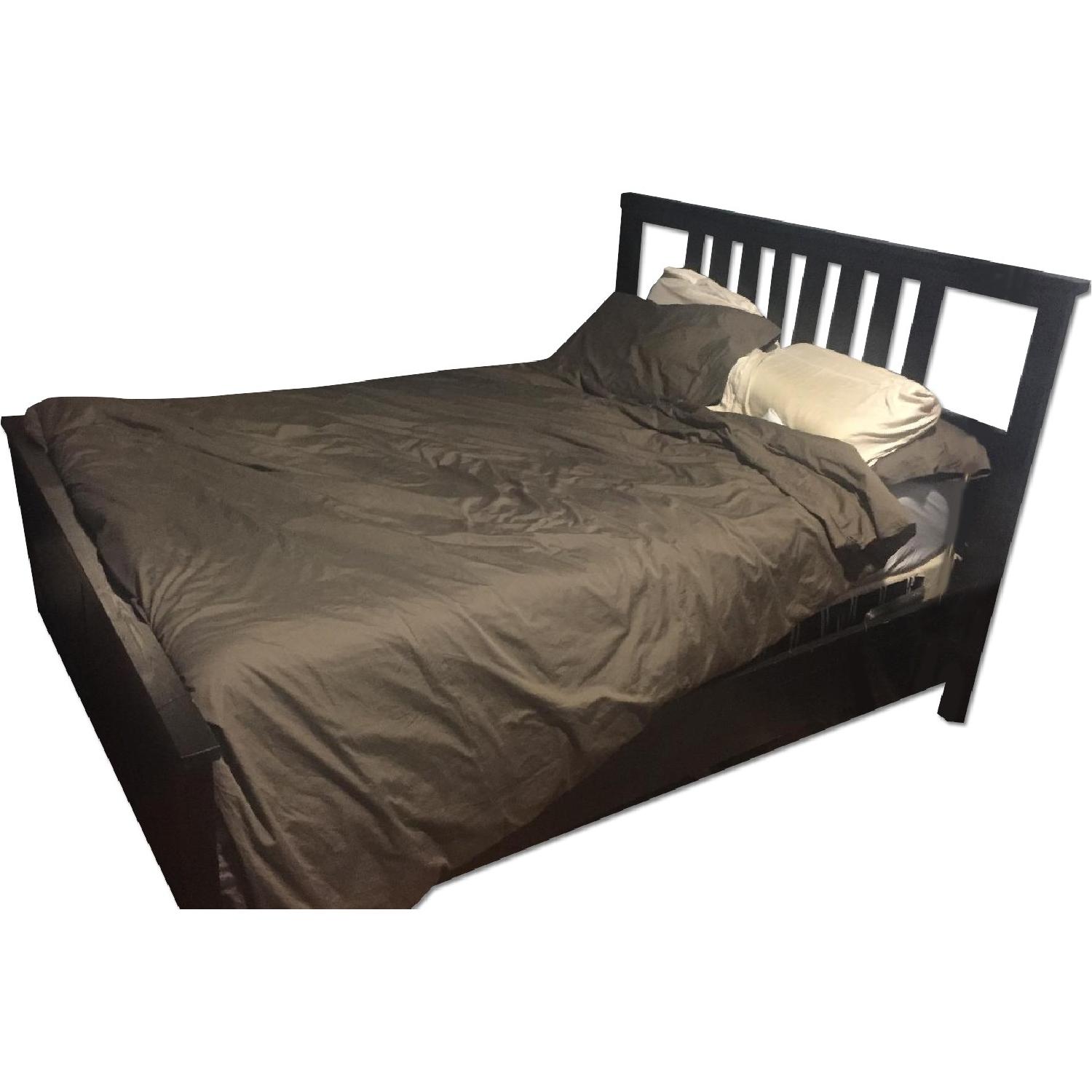 Ikea Hemnes Queen Black Bed Frame - image-1
