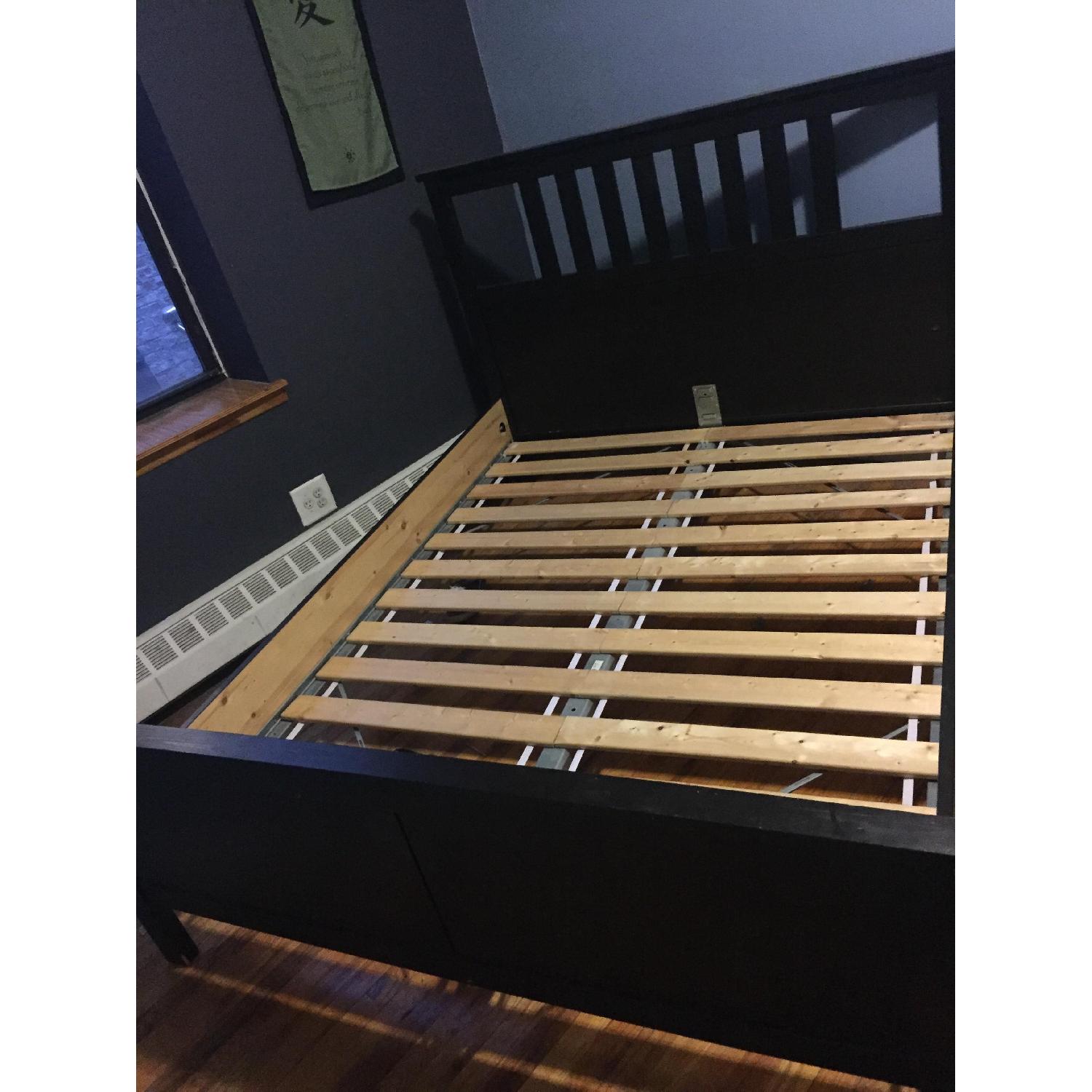 Ikea Hemnes Queen Black Bed Frame - image-2