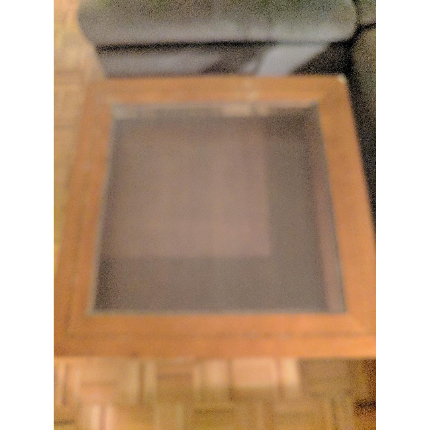 Light Wood & Glass Coffee Table - image-1