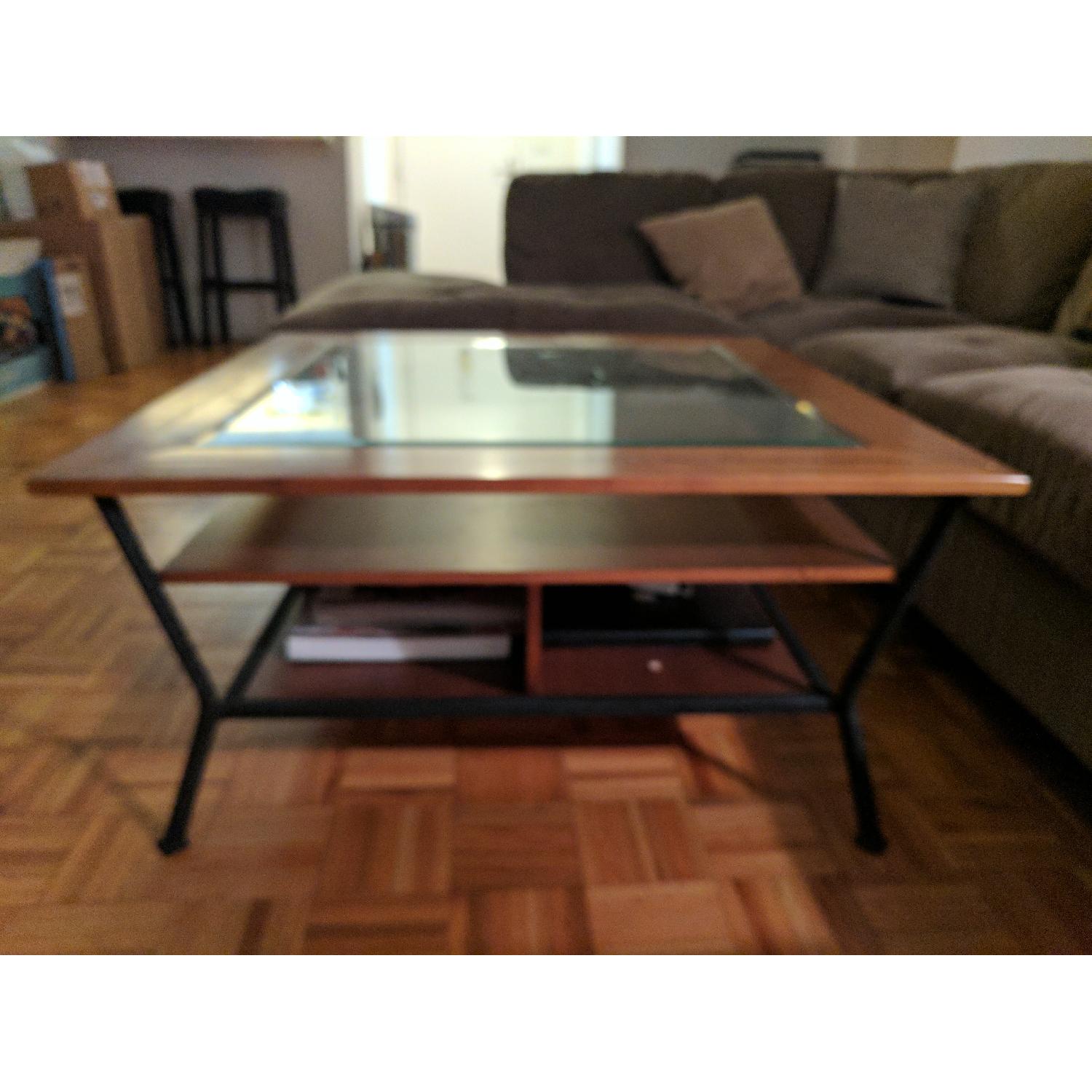 Light Wood & Glass Coffee Table - image-2