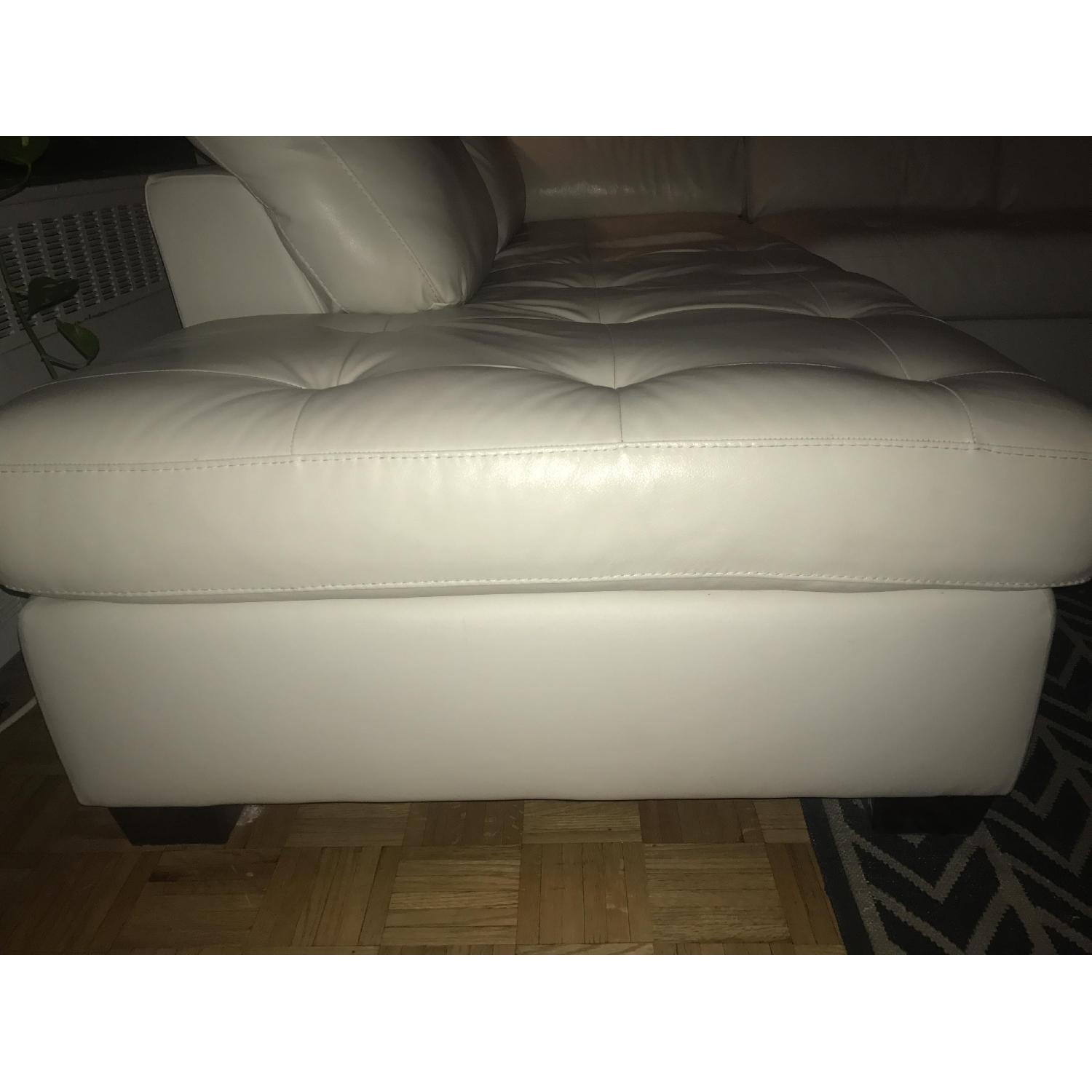 American Leather Astoria White Sectional Sofa - image-3
