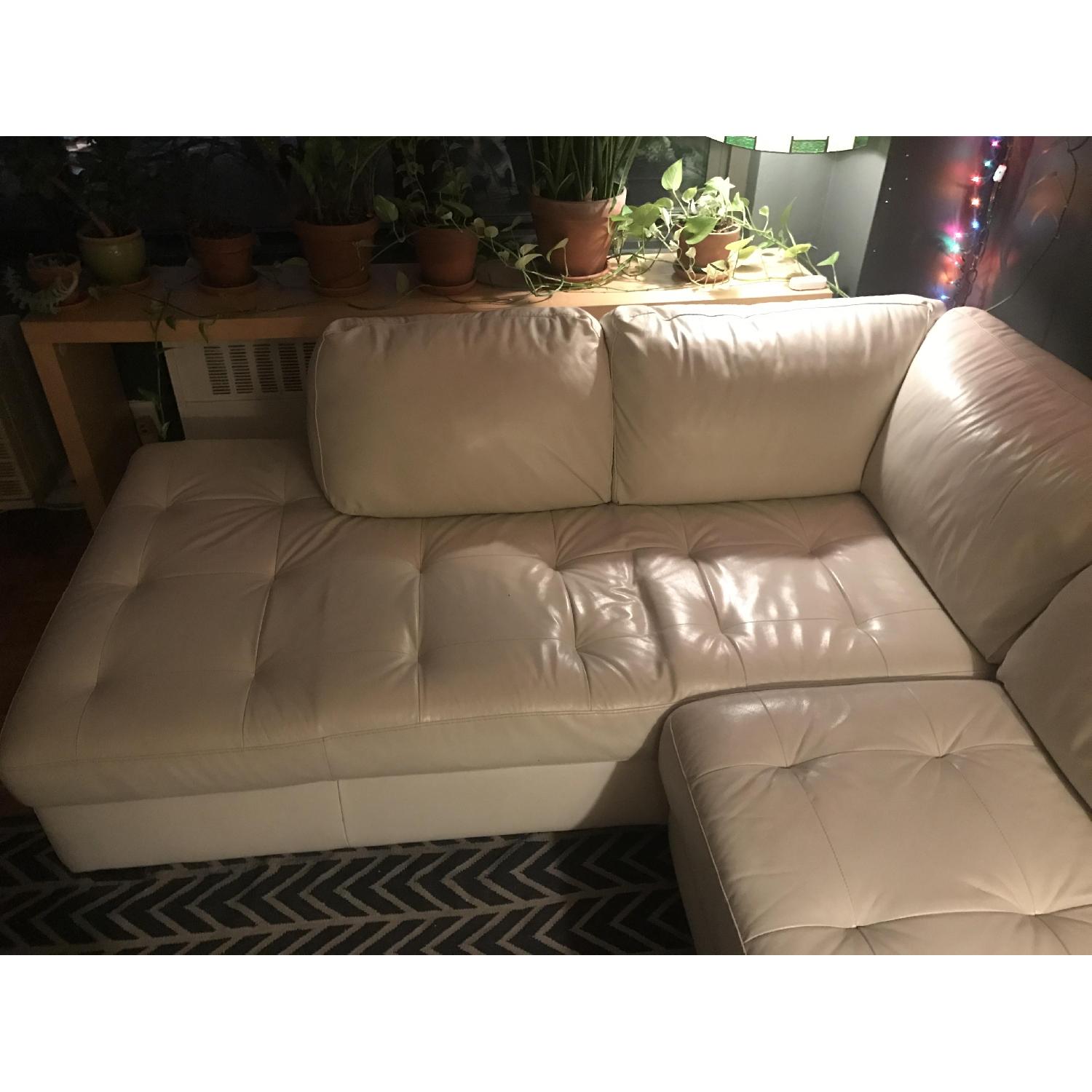 American Leather Astoria White Sectional Sofa - image-7