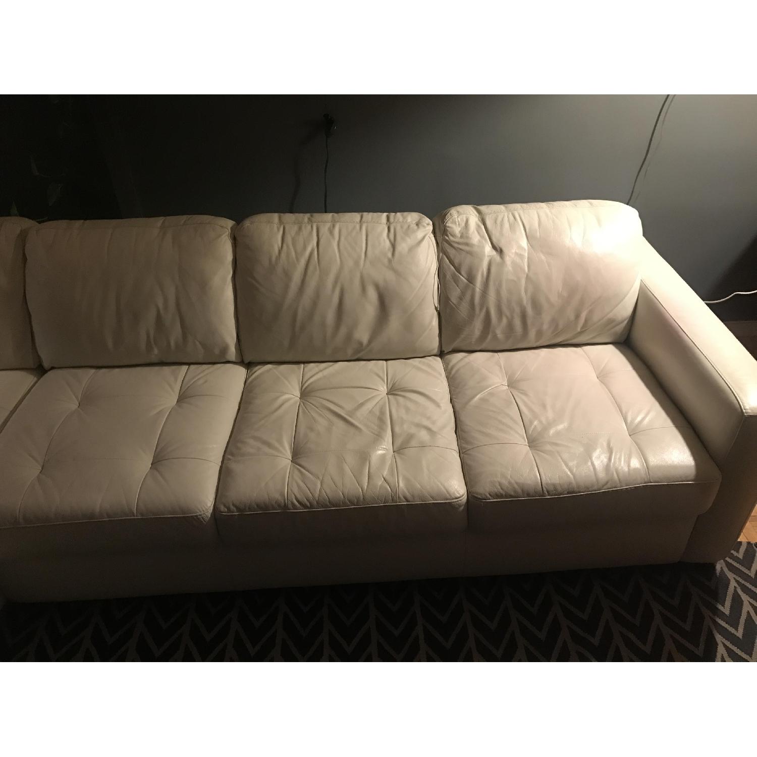 American Leather Astoria White Sectional Sofa - image-8