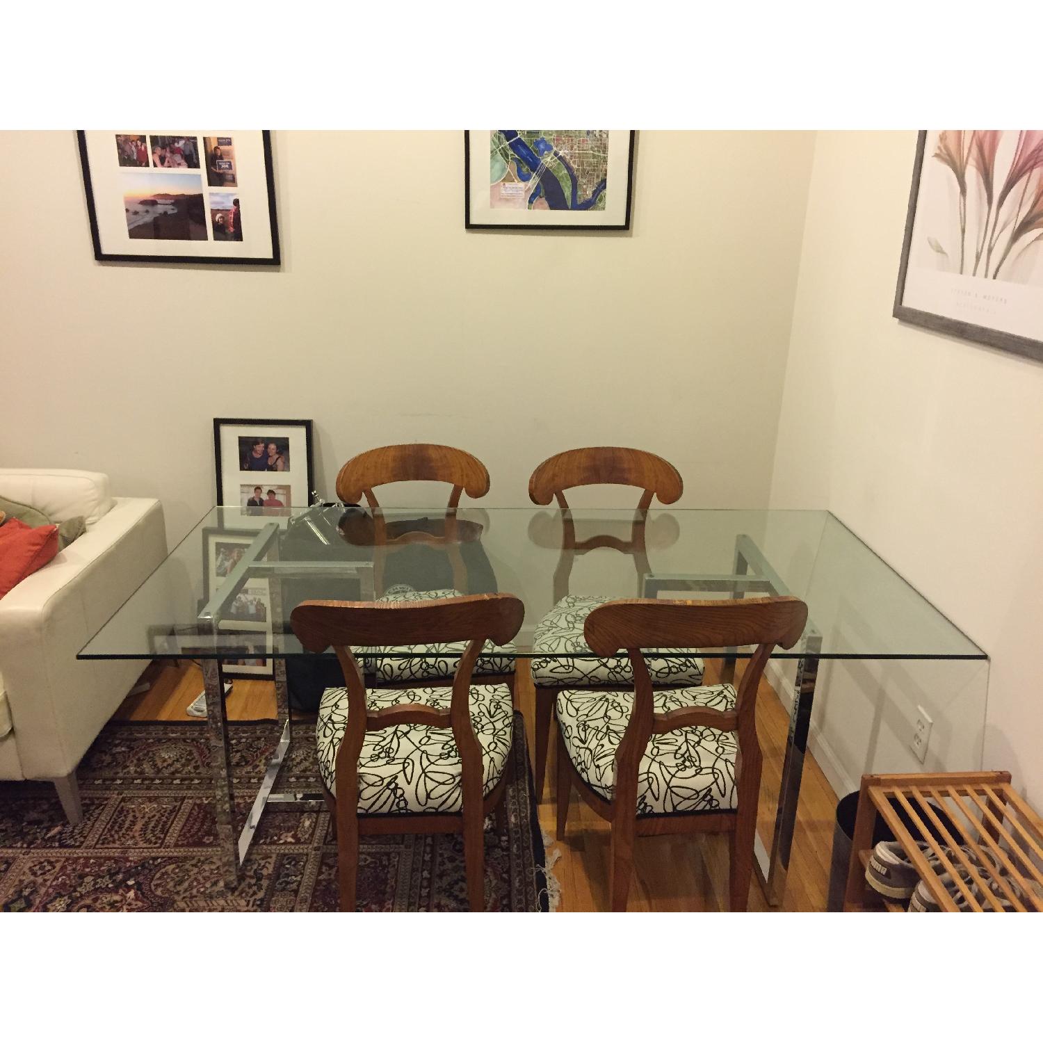CB2 Silverado Chrome Rectangular Dining Table - image-2