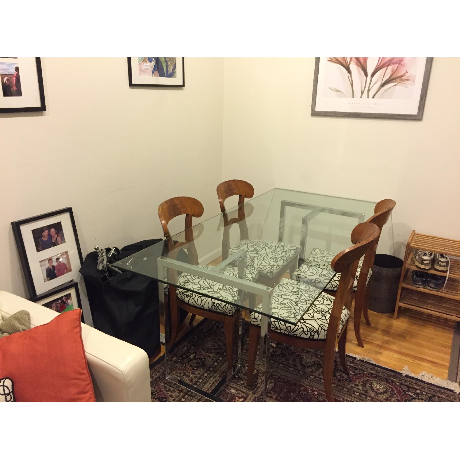 CB2 Silverado Chrome Rectangular Dining Table - image-3