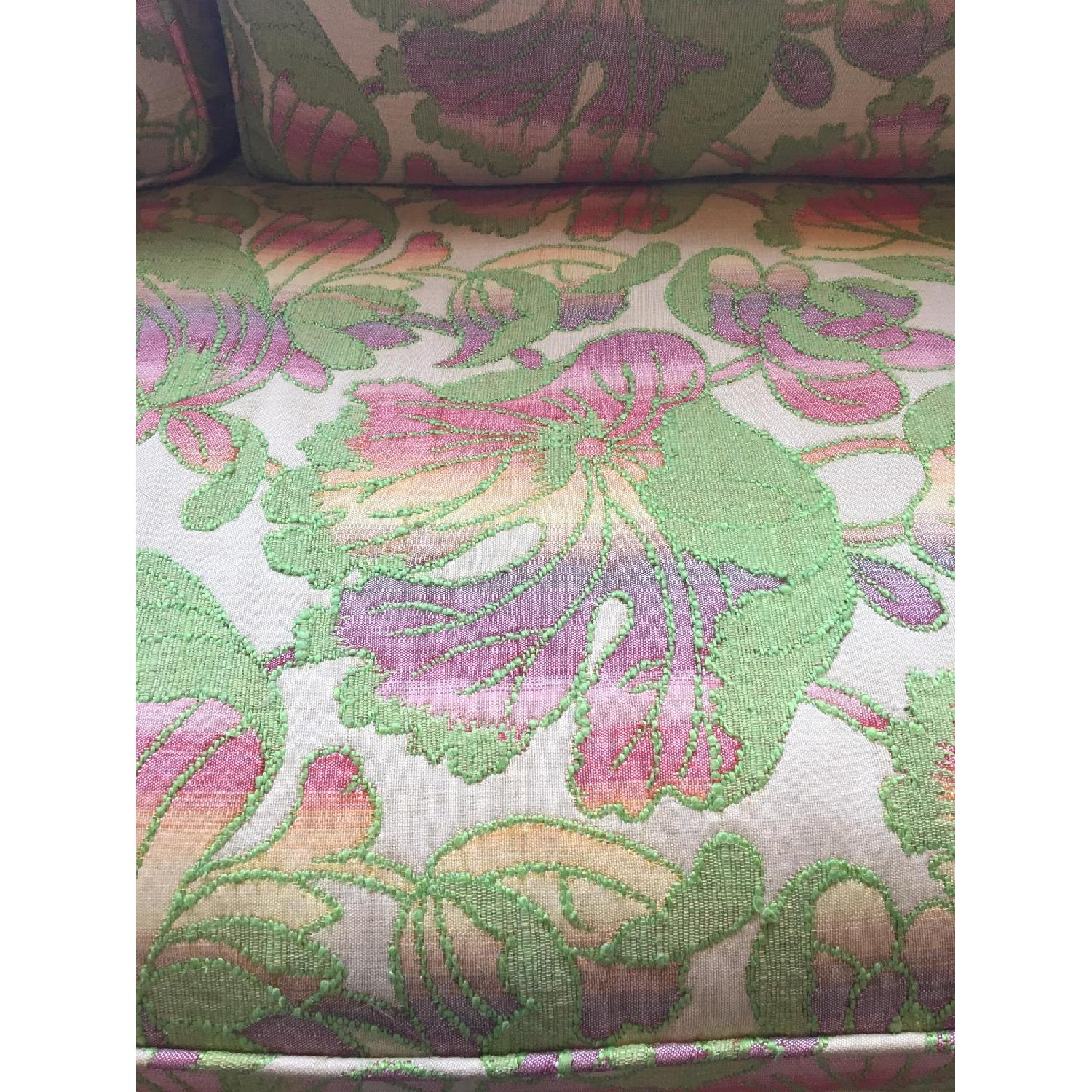Vintage 1970's Tropical Floral Print Sofa - image-2