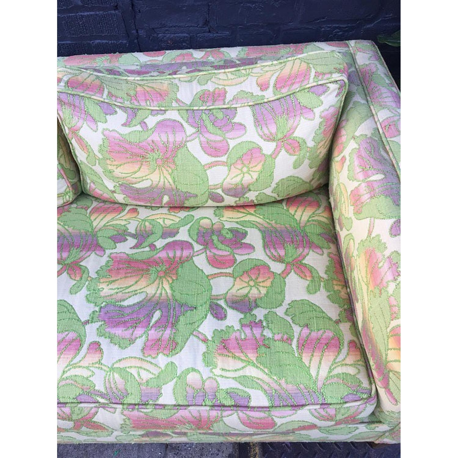 Vintage 1970's Tropical Floral Print Sofa - image-5
