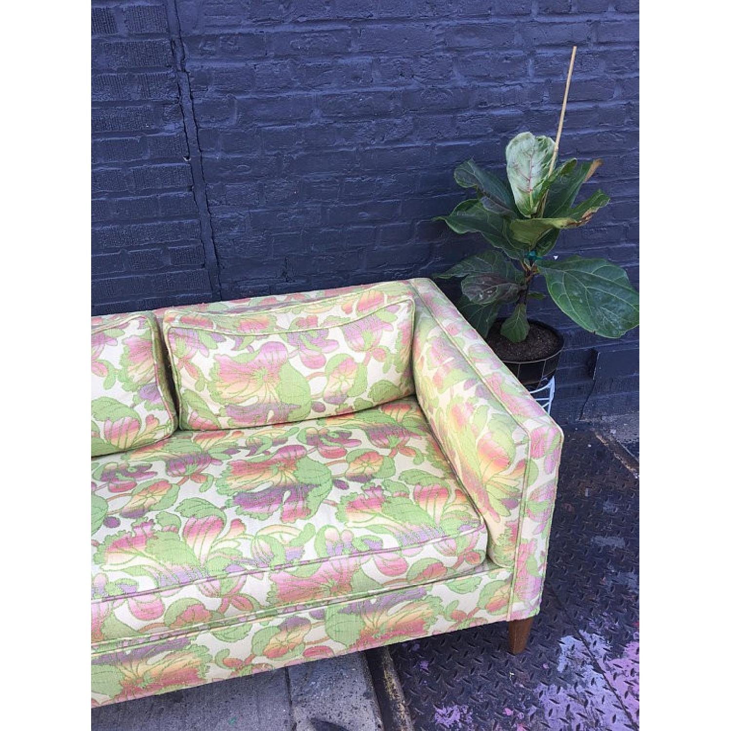 Vintage 1970's Tropical Floral Print Sofa - image-6