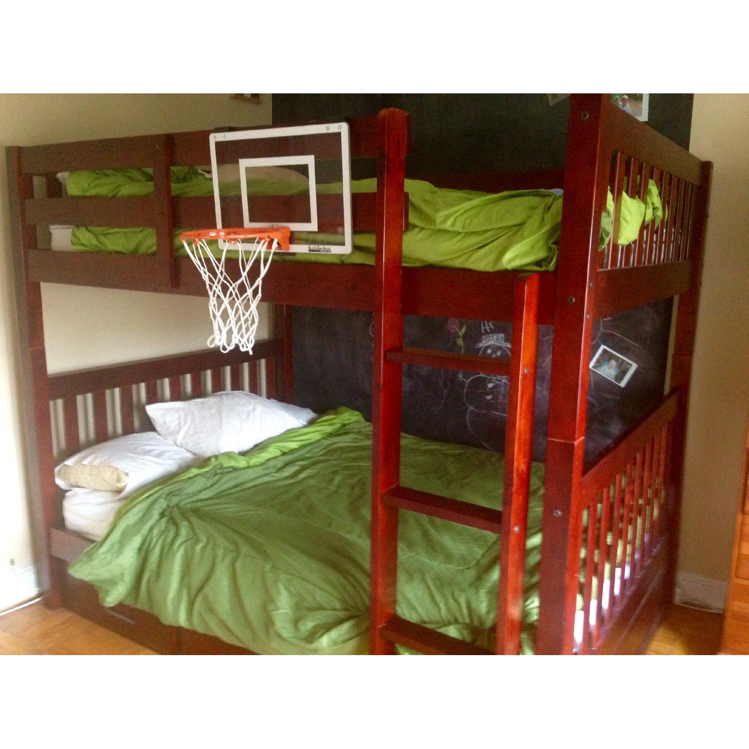 Discovery World Furniture Full over Full Bunk Beds w/ Storage - image-1