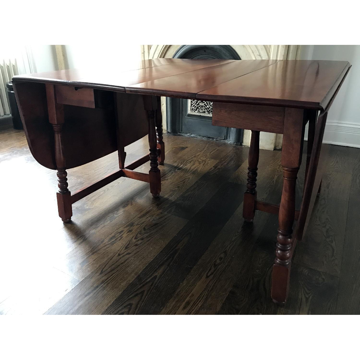 Antique Adjustable Cherry Wood Dining Table AptDeco