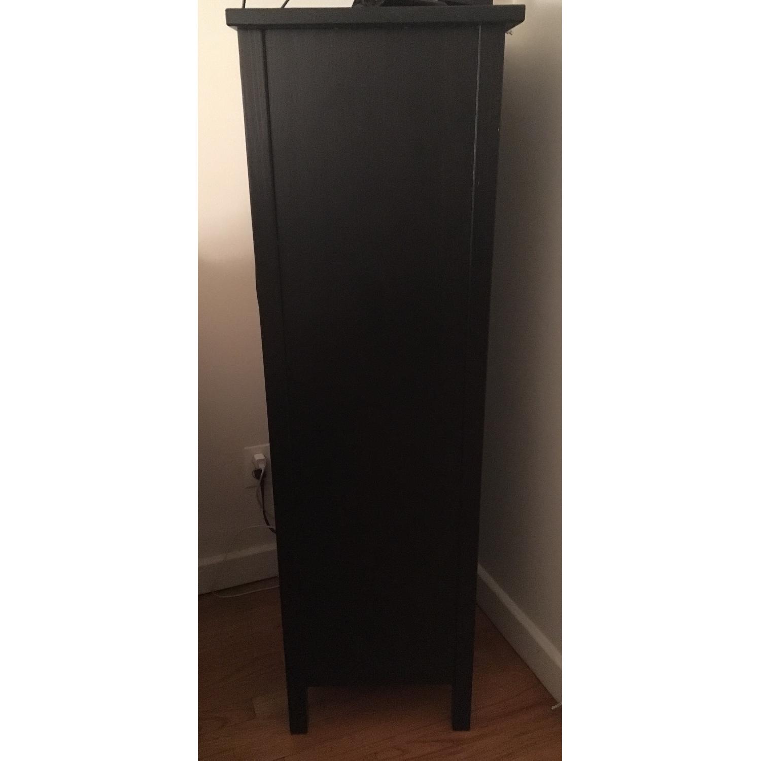 Ikea Brown/Black Tall Wood : 5 Drawer Dresser - image-3