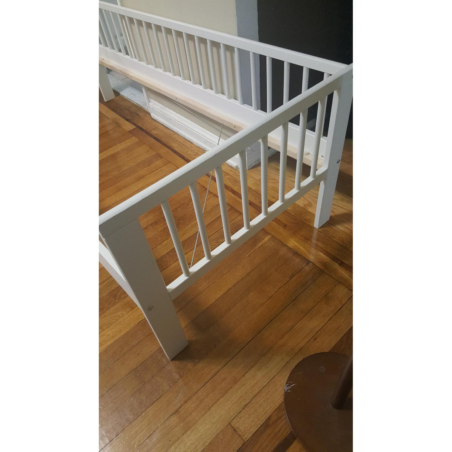 Ikea Toddler Size White Bed w/ Slats & Side Rail - image-2