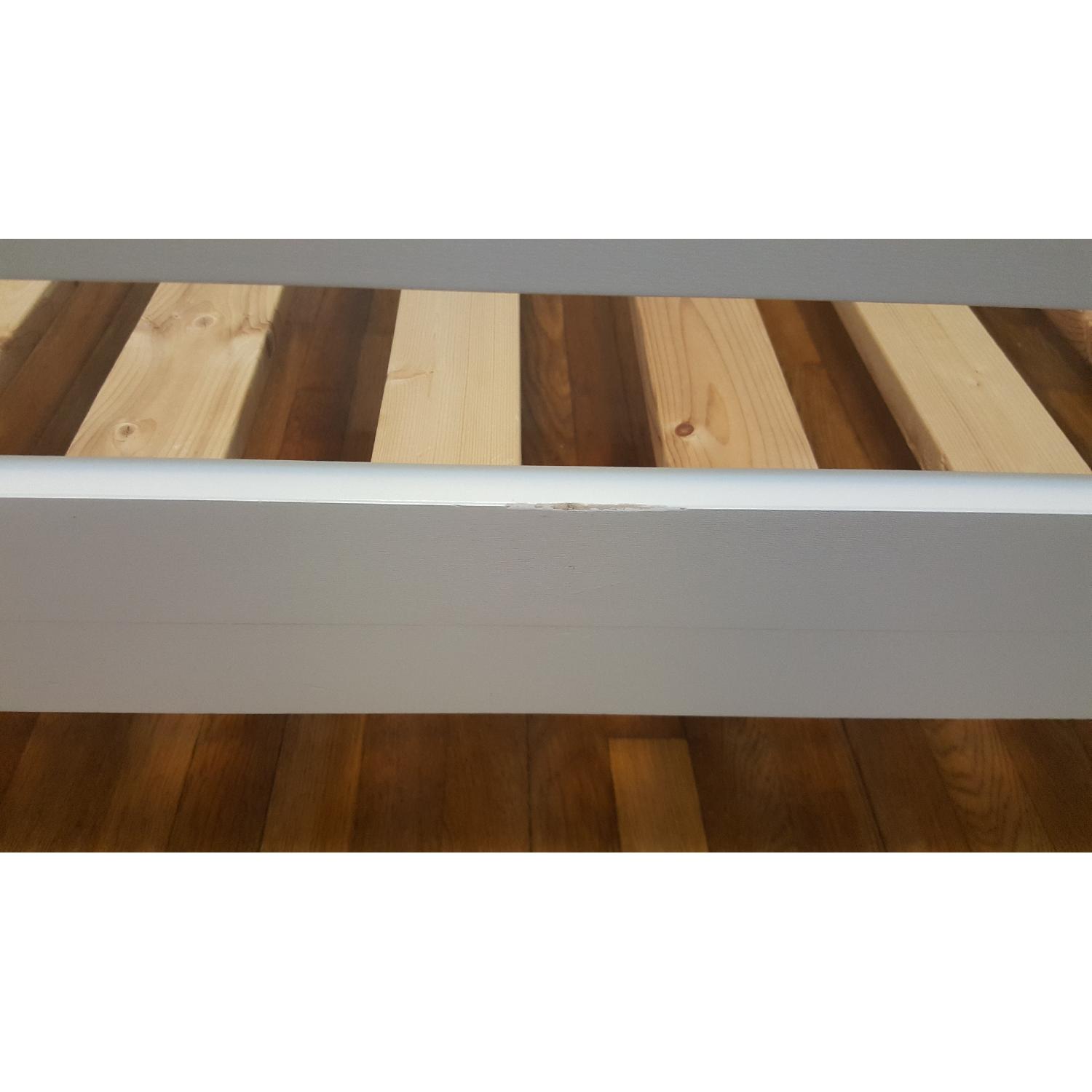 Ikea Toddler Size White Bed w/ Slats & Side Rail - image-5