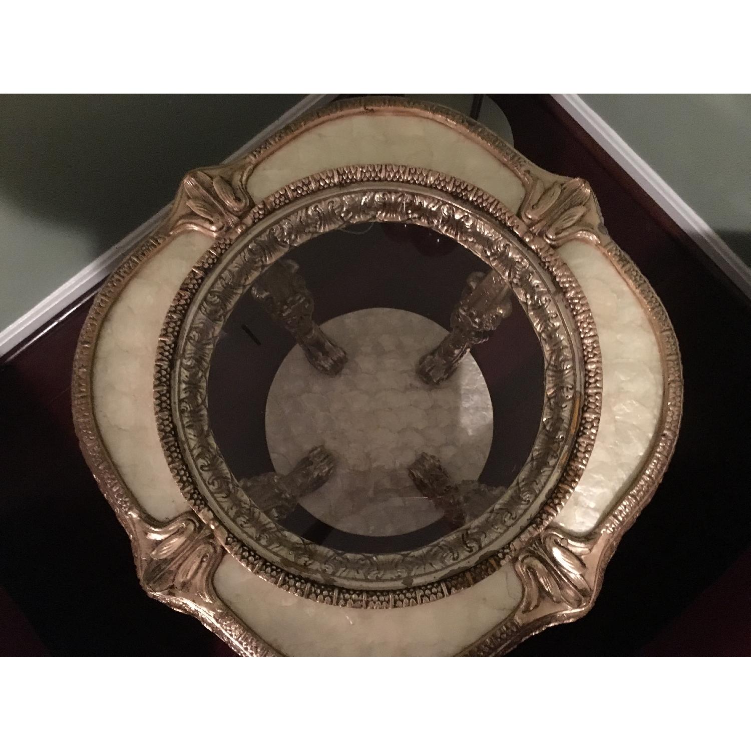 Antique Italian Glass Top Side Table - image-2