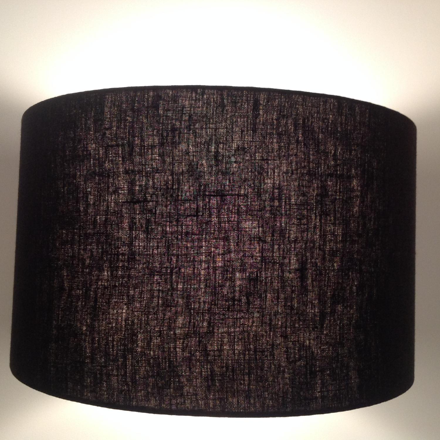 Lillian August White Table Lamps w/ Black Shades - image-6