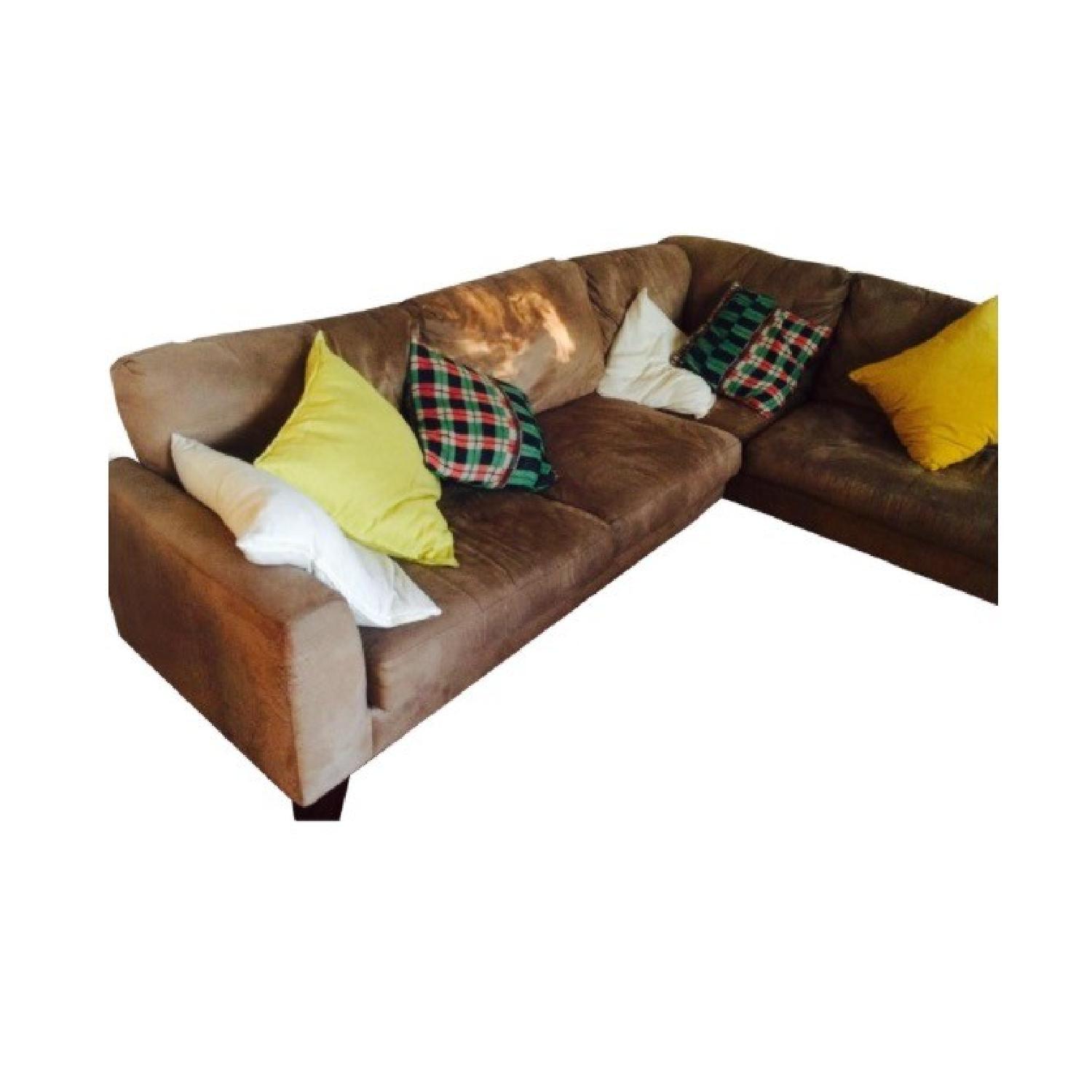 Ashley's Tan Selectional Sofa - image-0