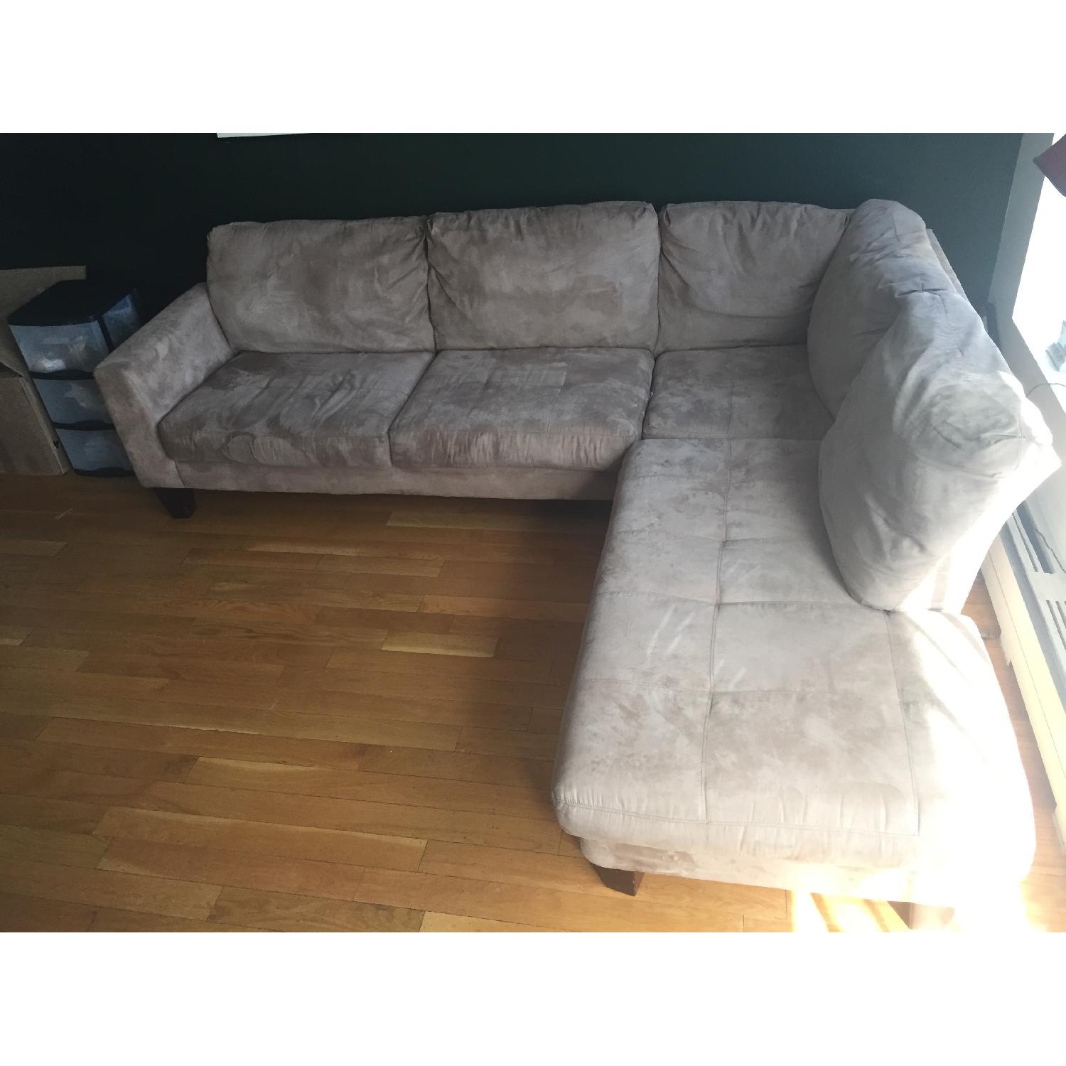 Ashley's Tan Selectional Sofa - image-2