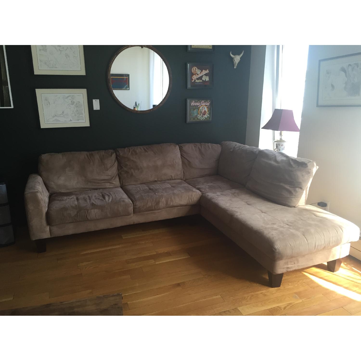 Ashley's Tan Selectional Sofa - image-3