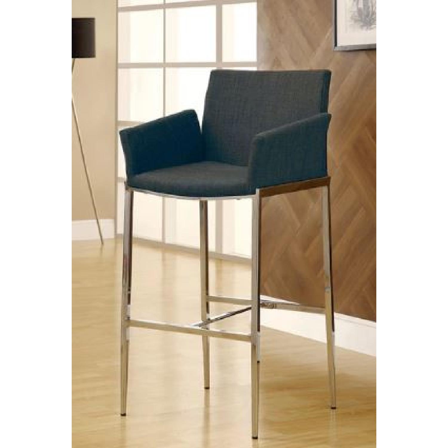 Bar Table w/ 3 Grey Bar Stools - image-3