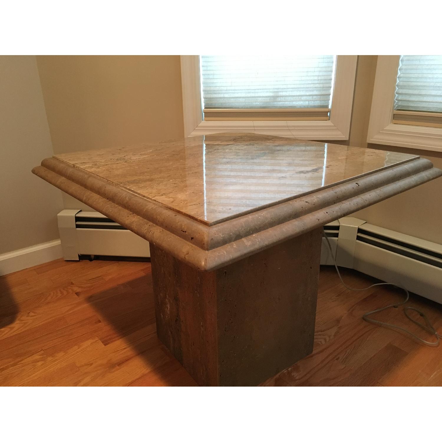 Maurice Villency Walnut Travertine End Table - image-6