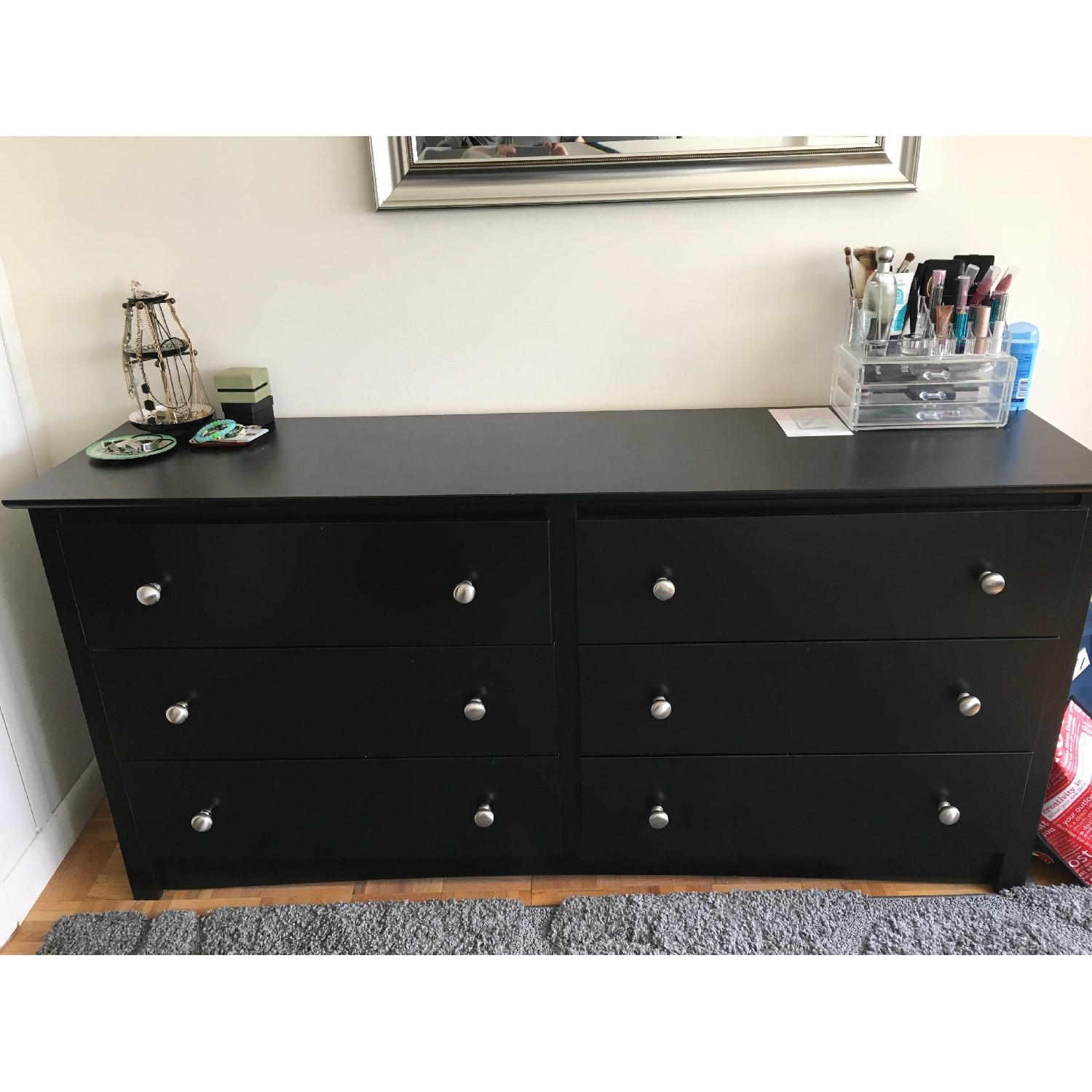 Black Dresser w/ Six Drawers - image-1