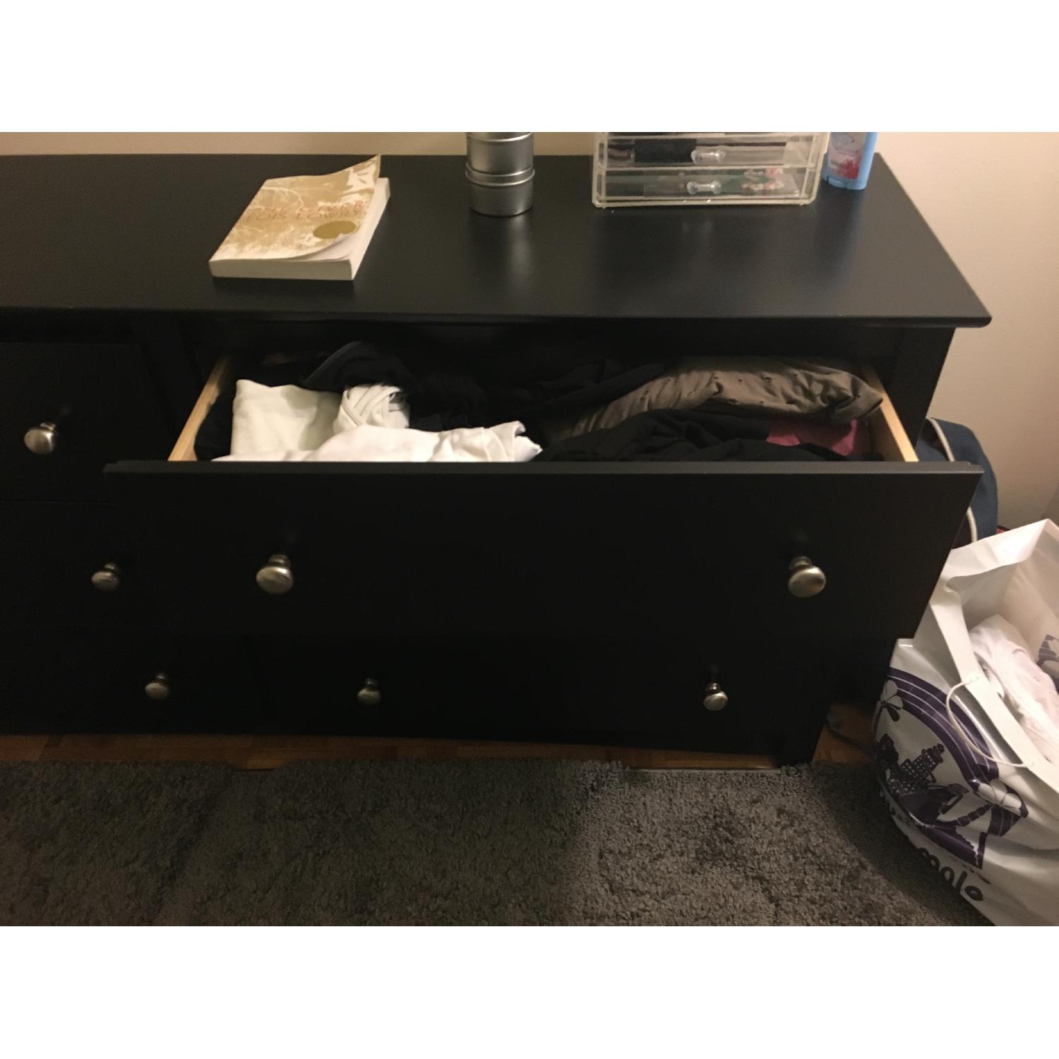 Black Dresser w/ Six Drawers - image-3