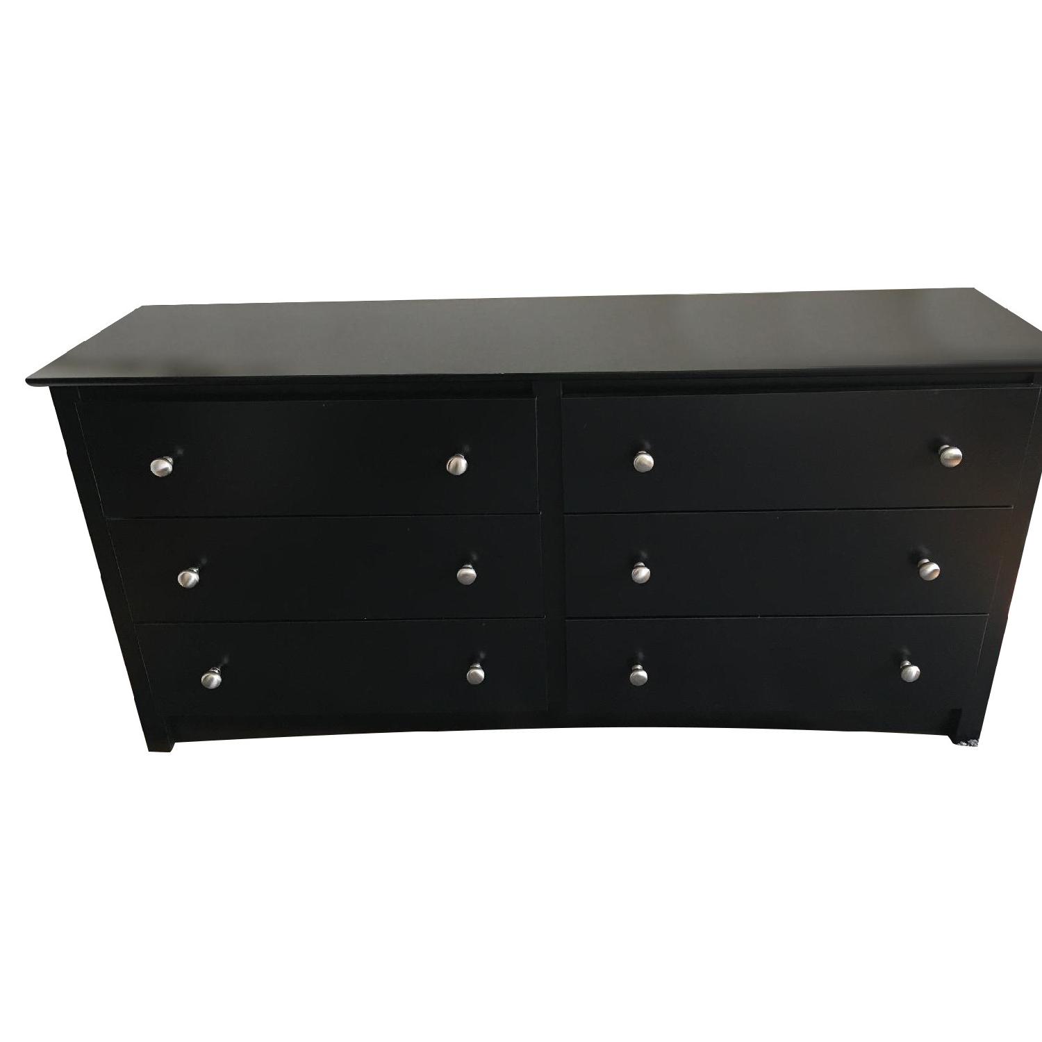 Black Dresser w/ Six Drawers - image-0