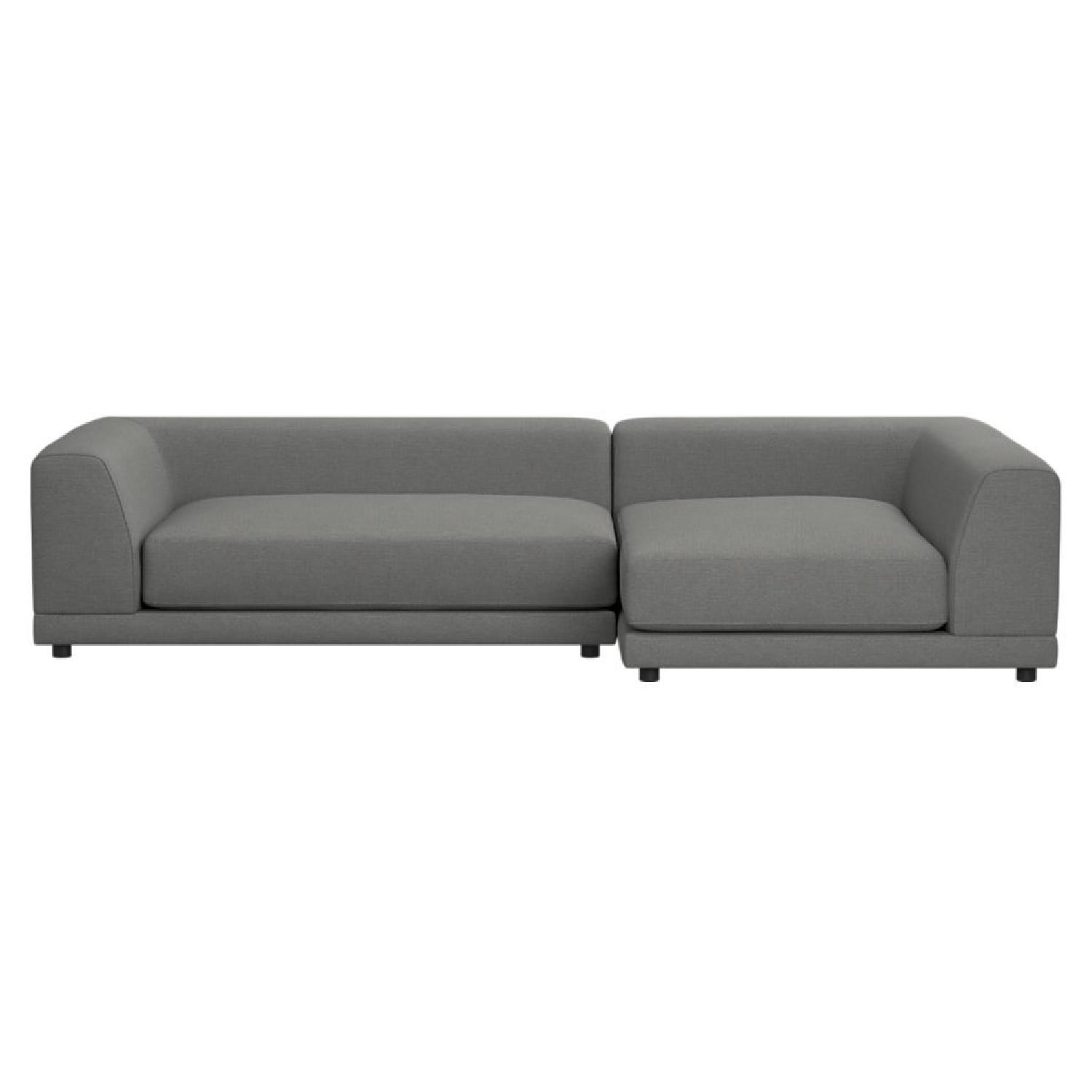 CB2 Uno 2-Piece Contemporary Sectional Sofa - image-1