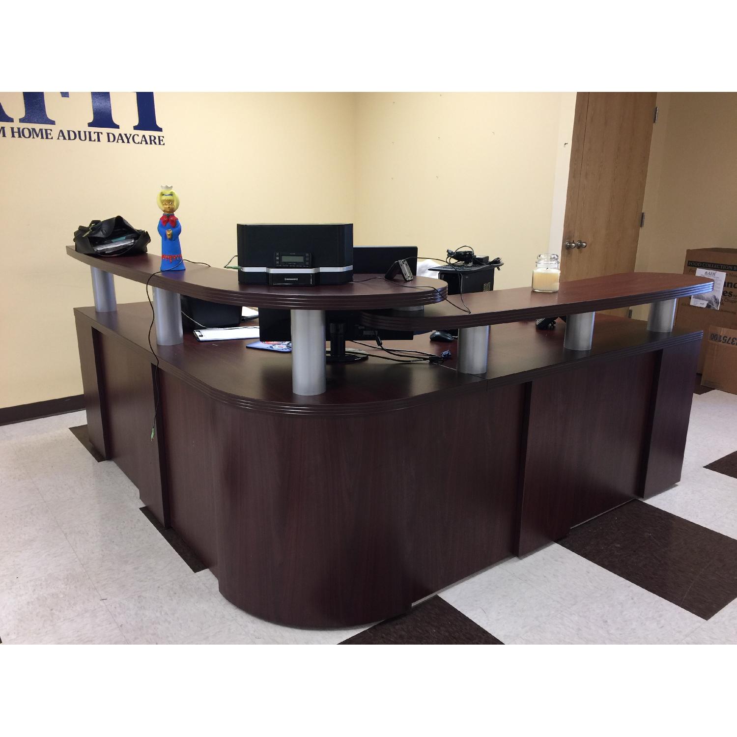 Large Curved Reception Desk - image-1