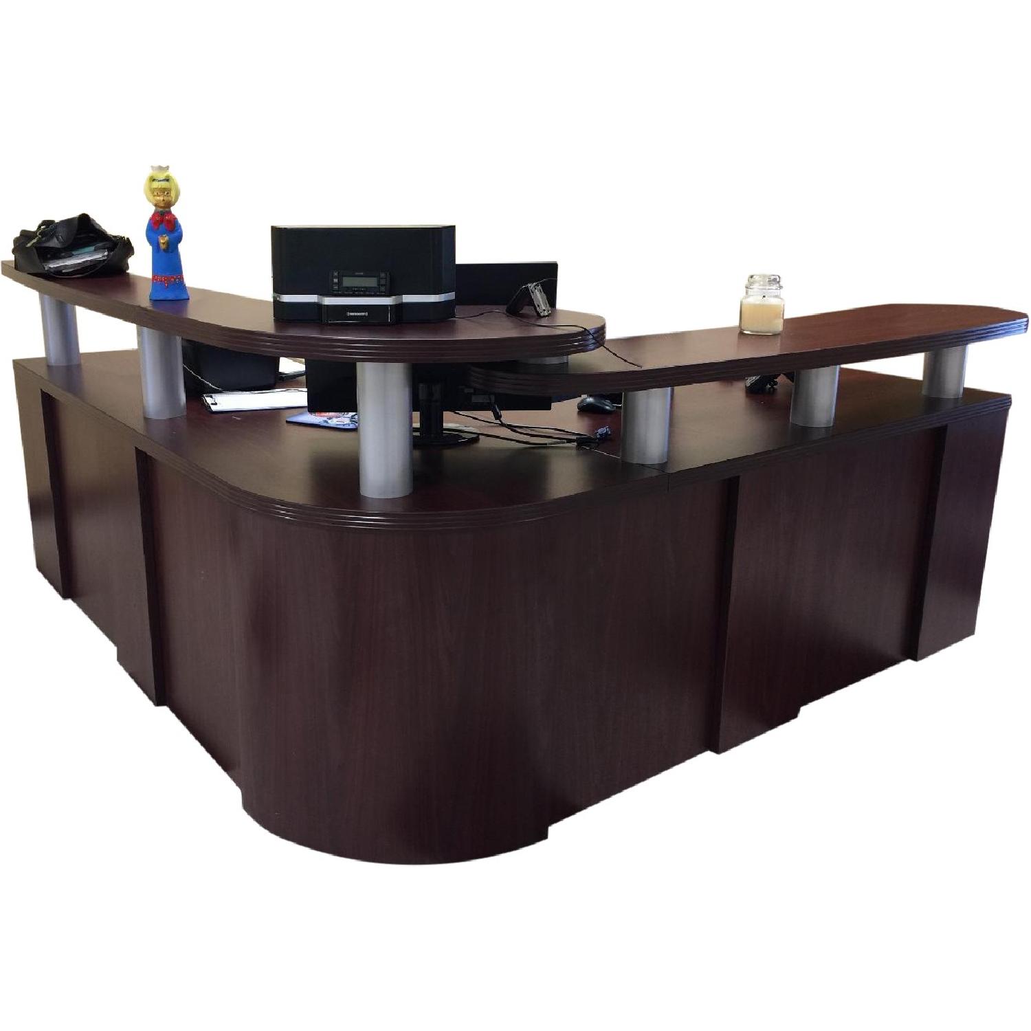 Large Curved Reception Desk - image-0