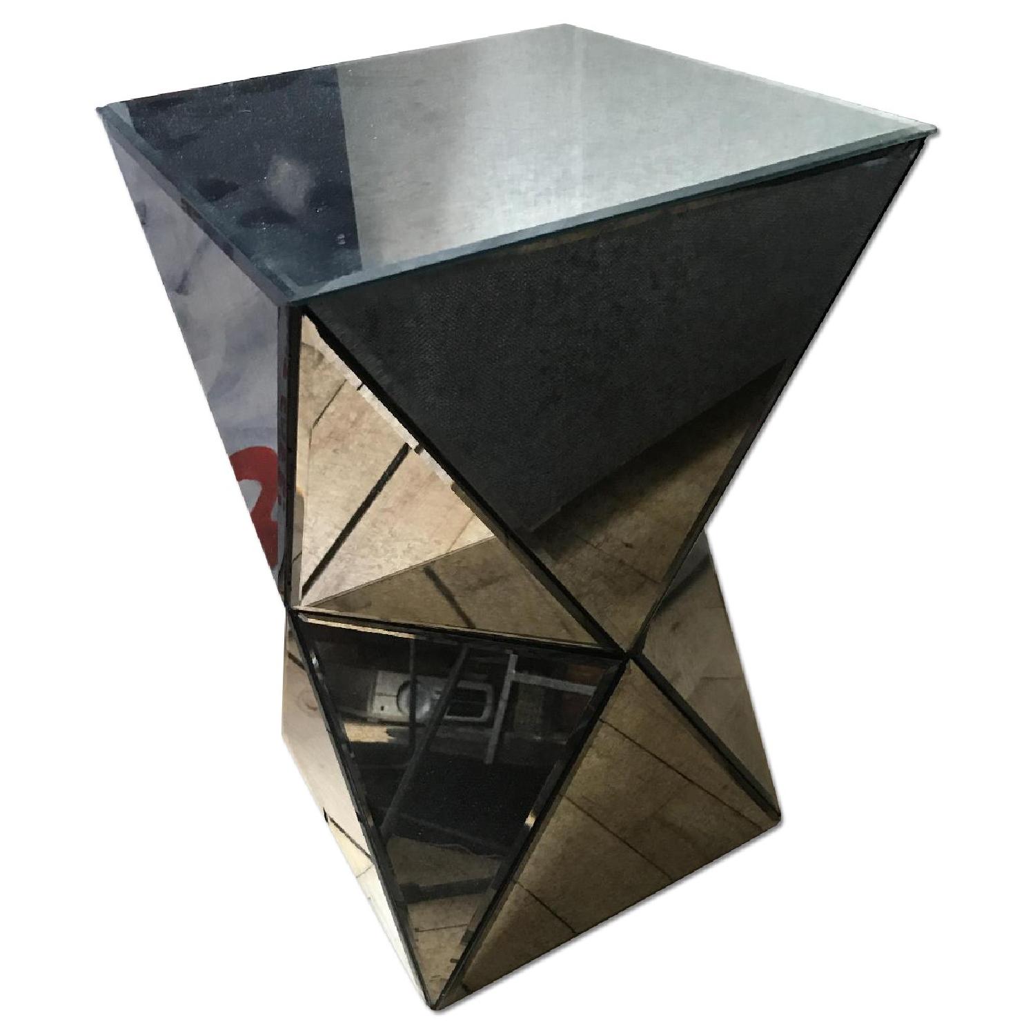 West Elm Faceted Mirror Side Table - image-3