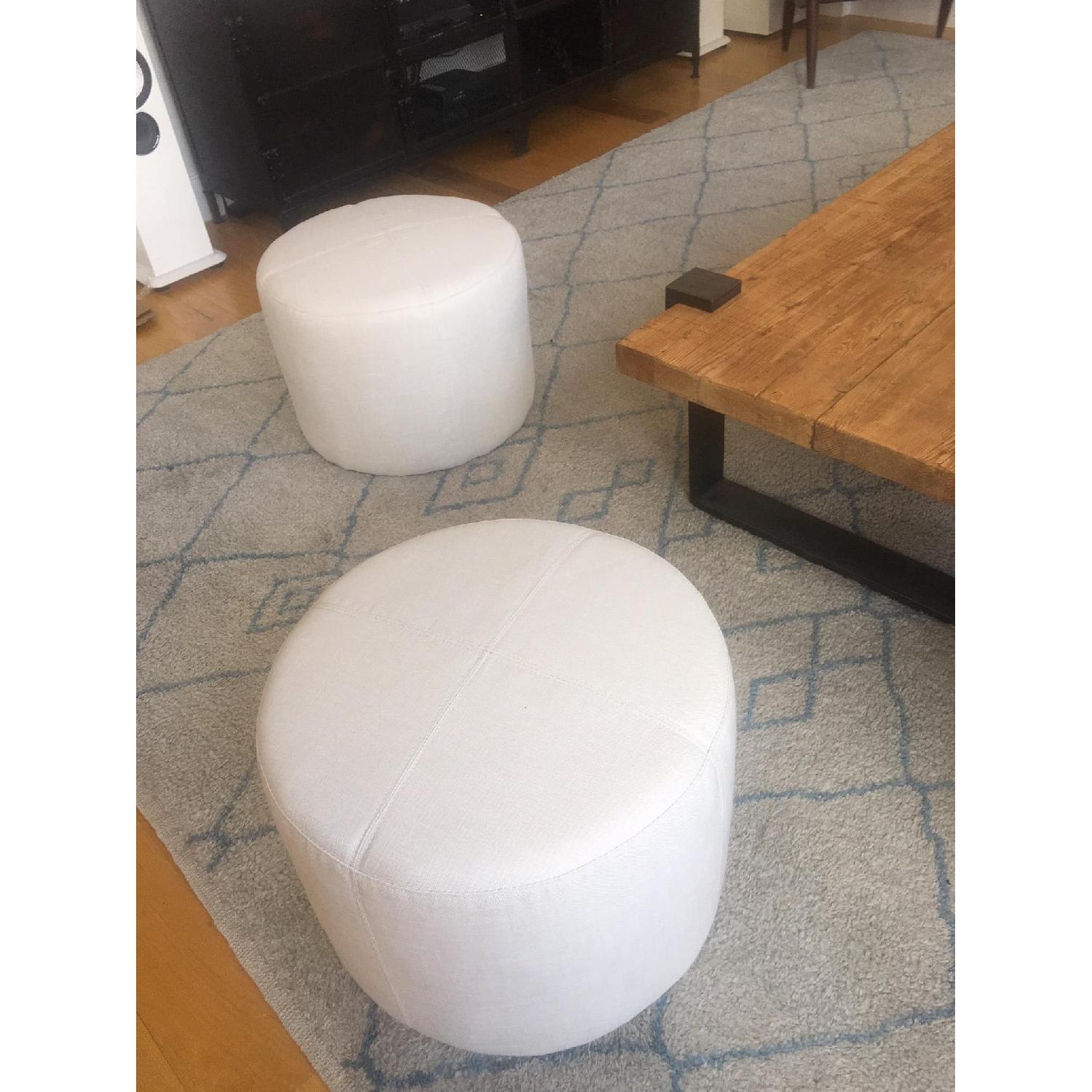Restoration Hardware Cooper Round Ottoman - AptDeco