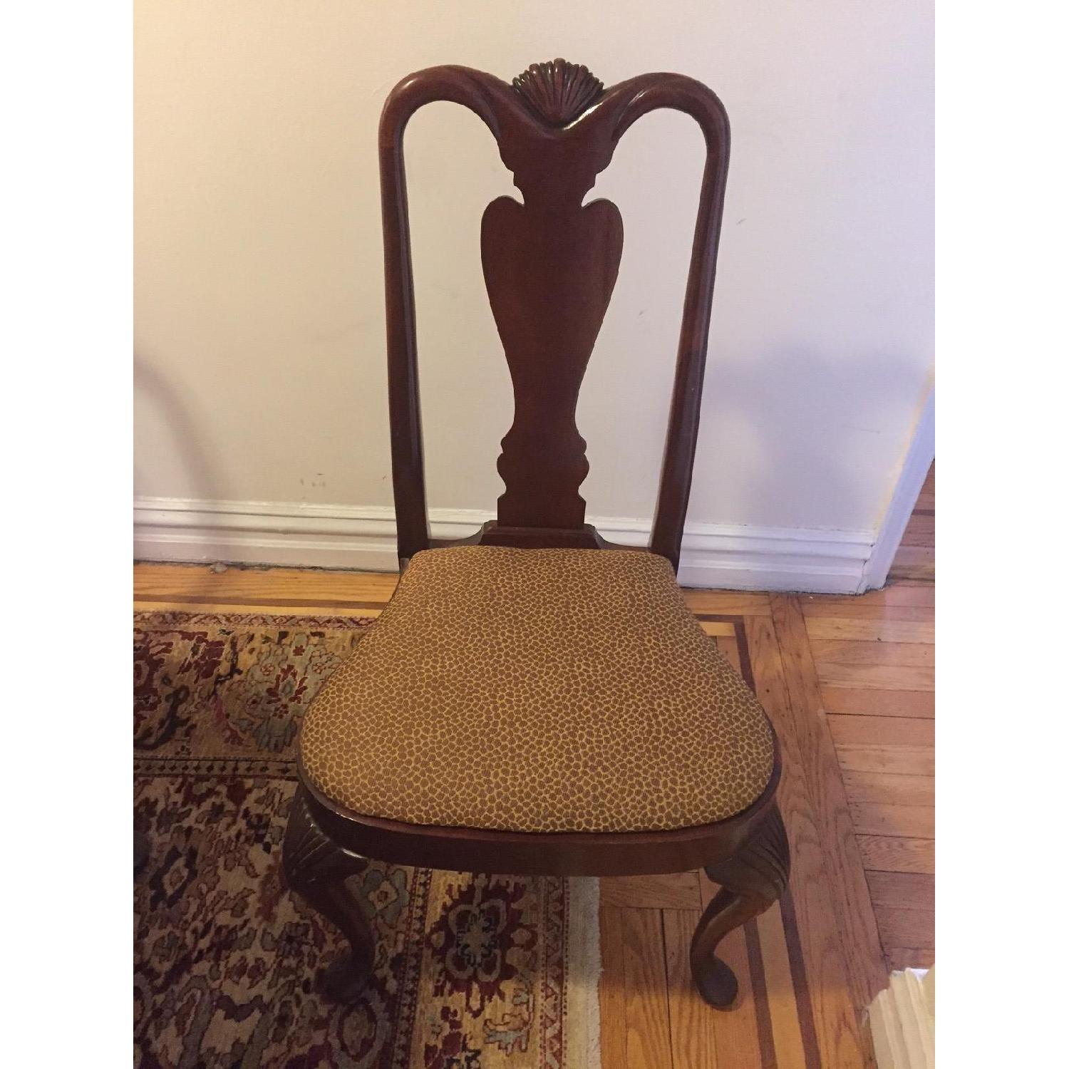 Solid Cherry Dining Room Table w/ 6 Chairs & Two Leaves - image-3