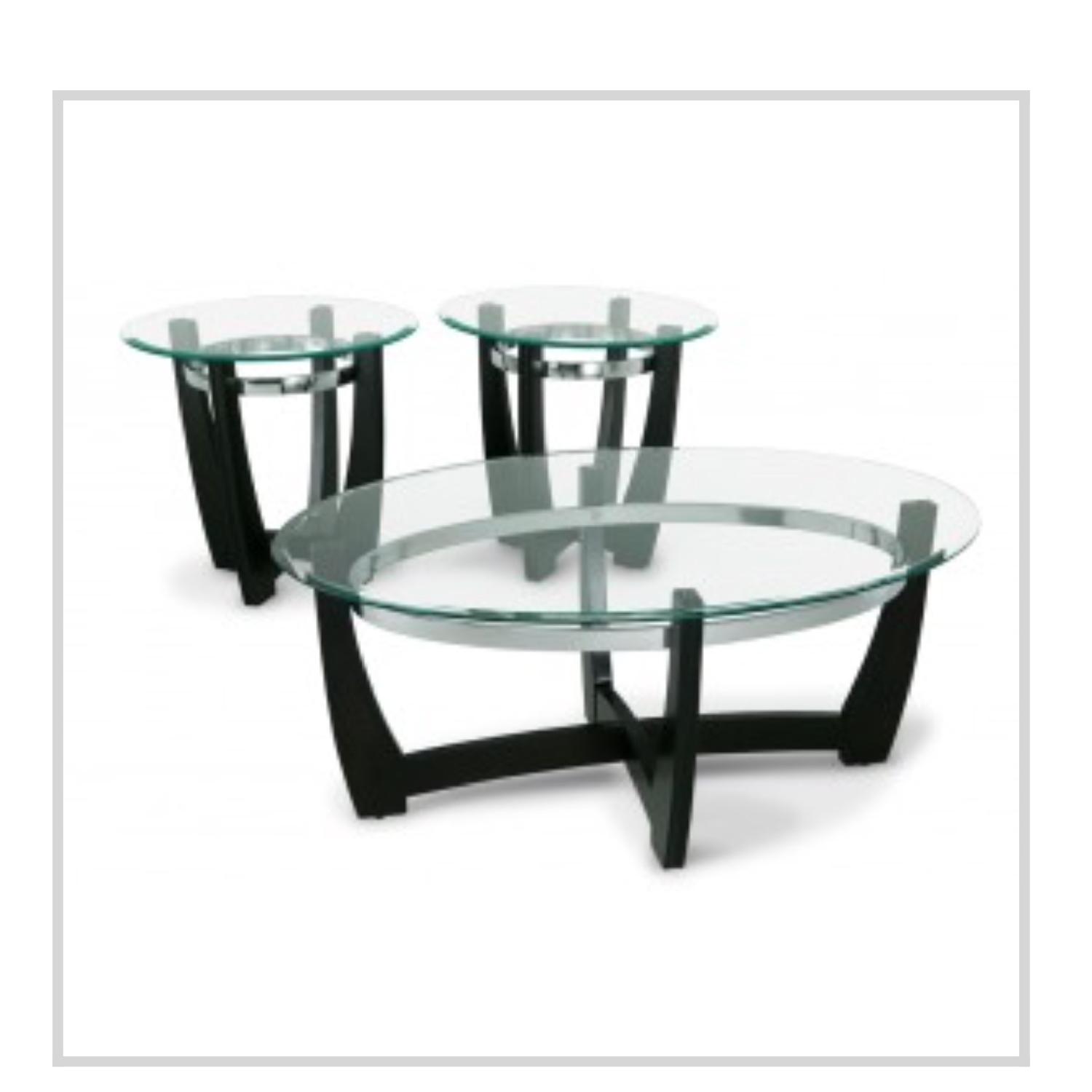 Bob's Glass Coffee Table + 2 Side Tables - image-4