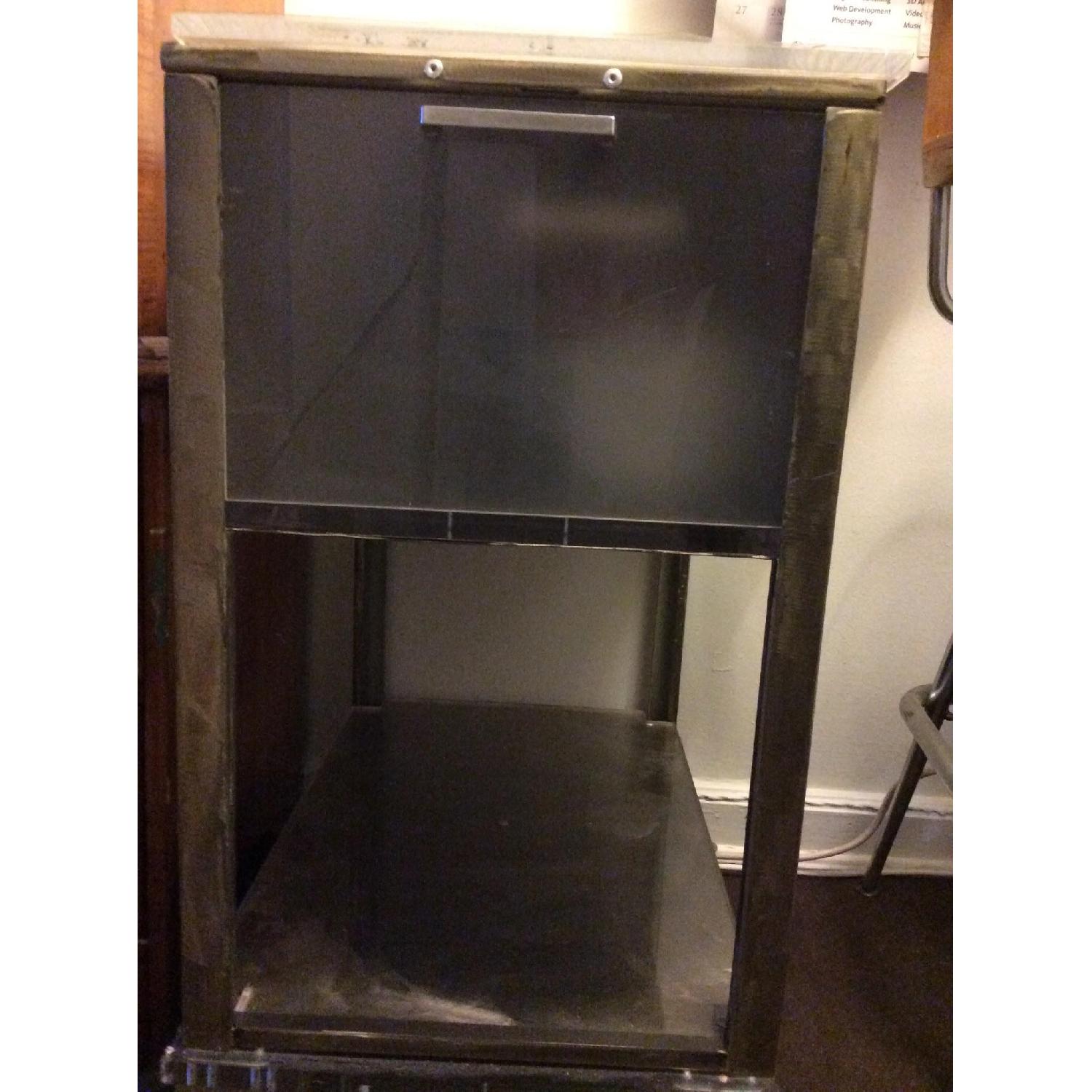 Industrial Style Metal File Cabinet/Cart - image-8