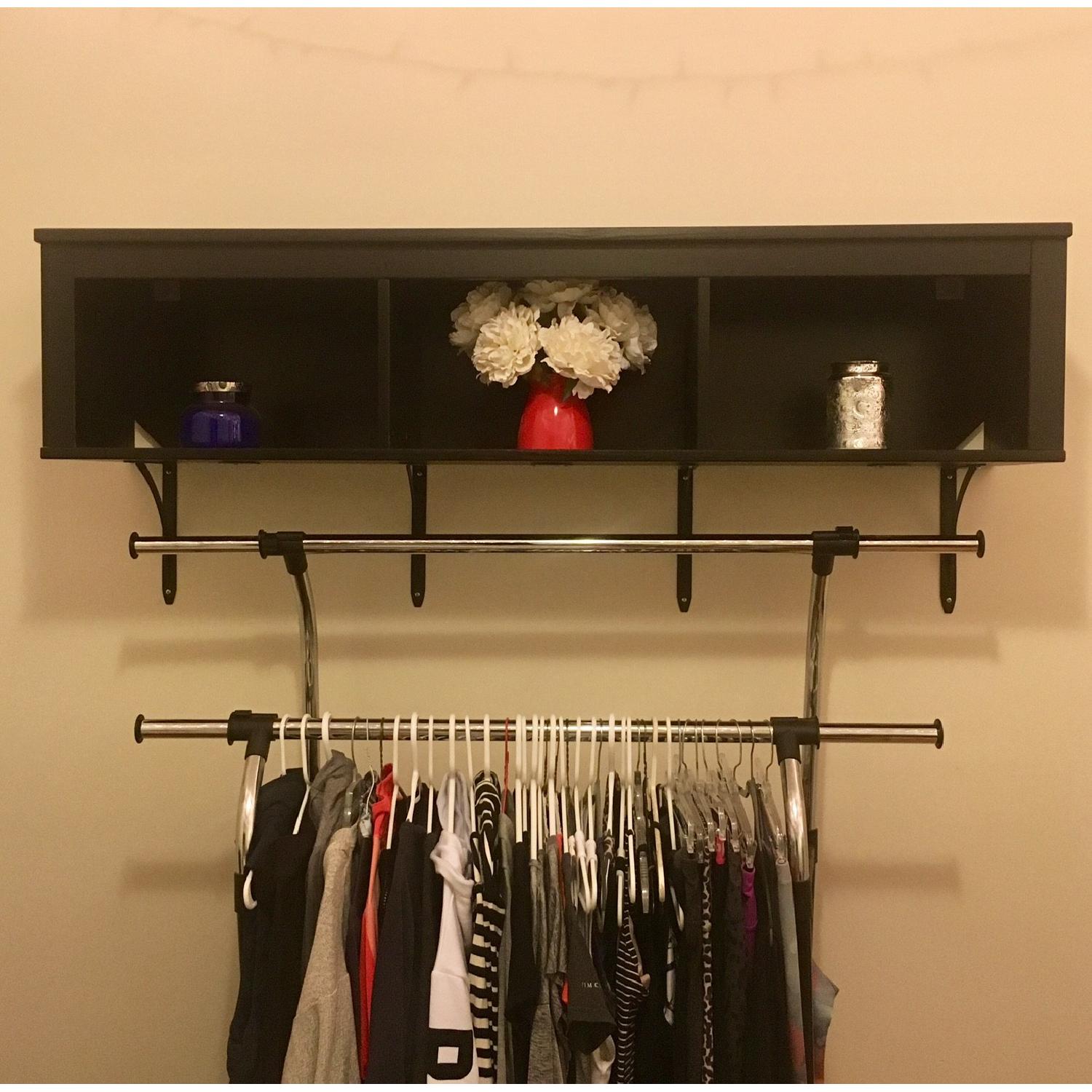 Ikea Black Wall Shelf AptDeco