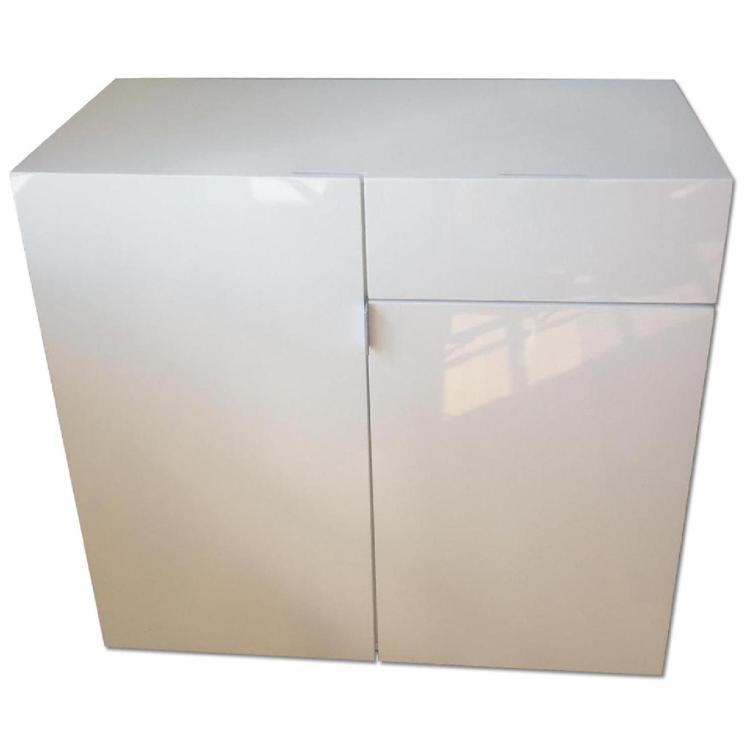 CB2 White Modern Storage Unit - image-0