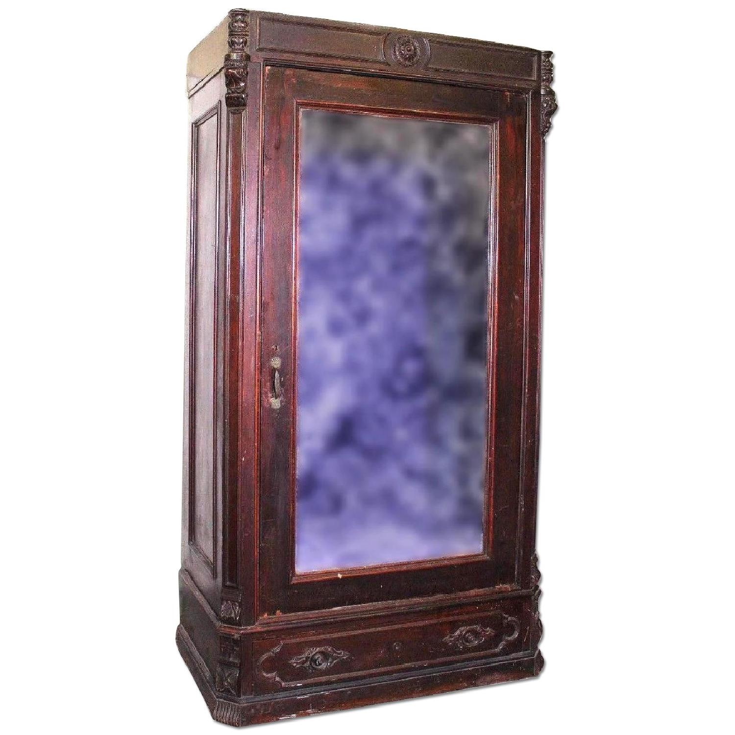 Early Antique Victorian American Armoire/Wardrobe - image-3