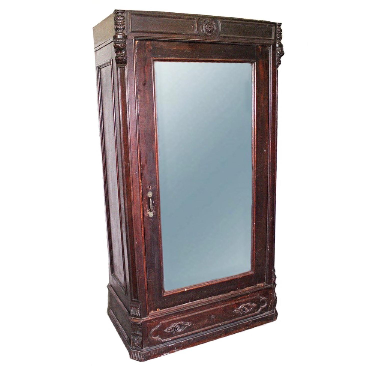 Early Antique Victorian American Armoire/Wardrobe - image-0