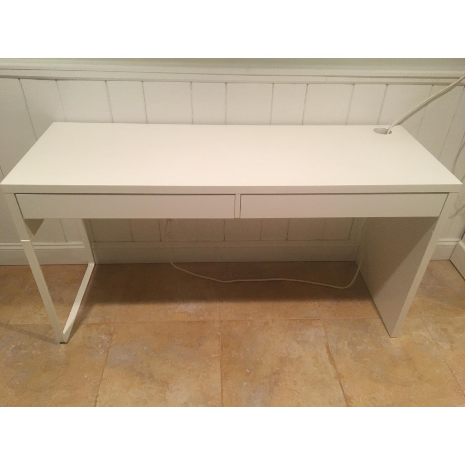 Ikea White Computer Desk - image-1