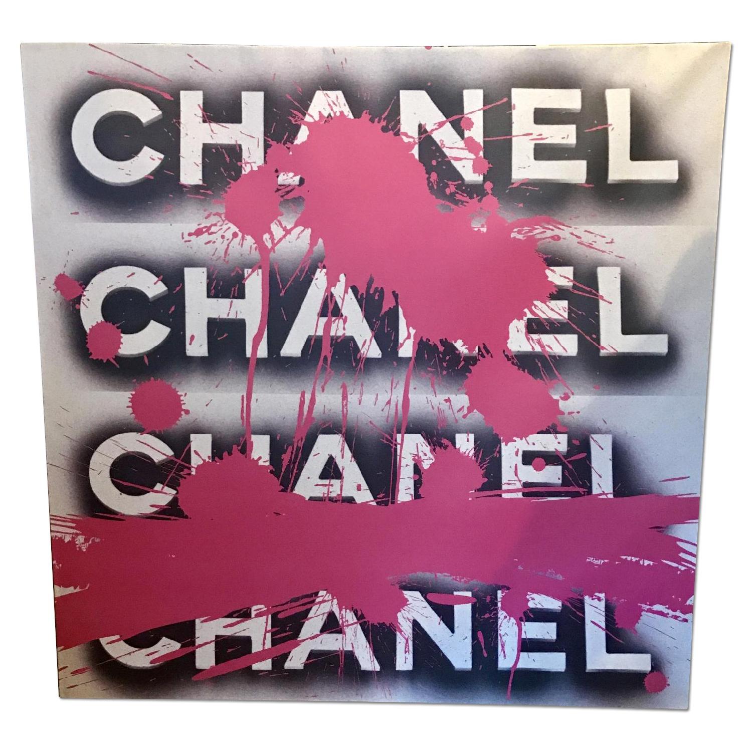Fluorescent Palace Pink Splatter Paint Chanel Wraparound Can - image-0
