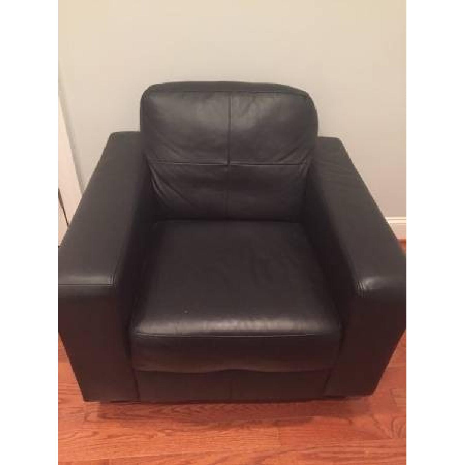 Ikea Leather Armchair - image-1