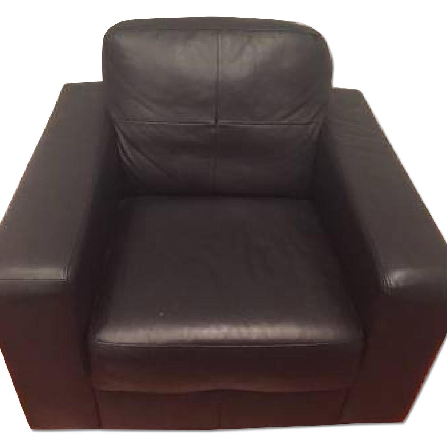Ikea Leather Armchair - image-0