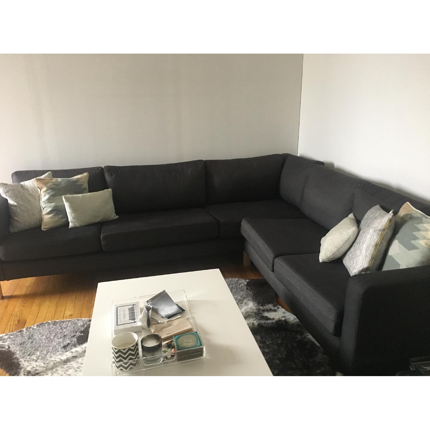 Ikea Karlstad Sectional Couch in Navy/Denim - image-9