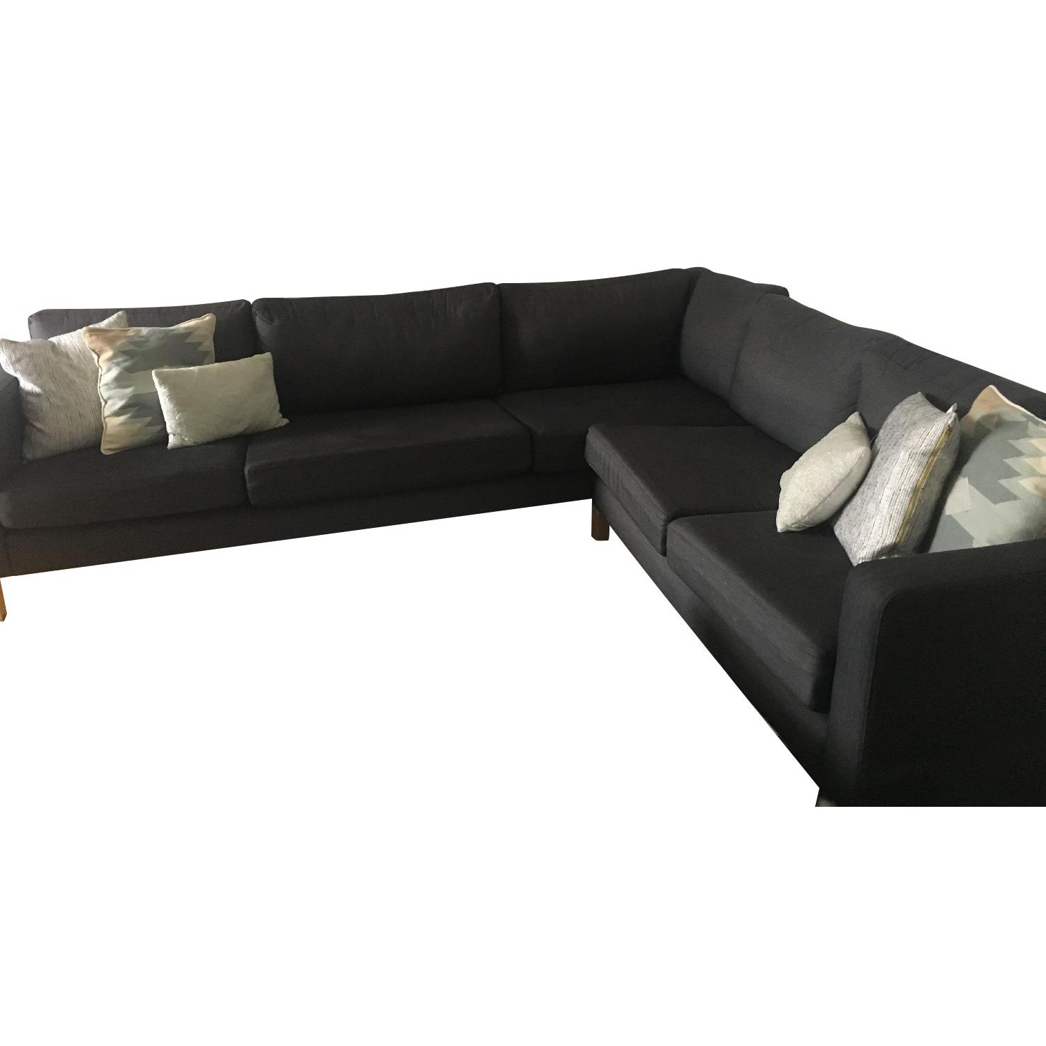 Ikea Karlstad Sectional Couch in Navy/Denim - image-10
