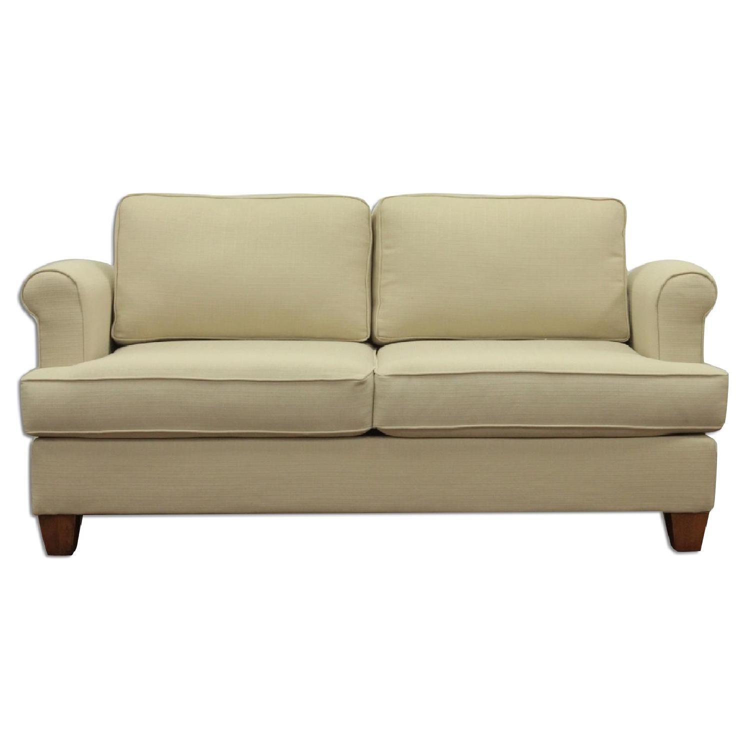 Simplicity Sofas Megan Solid Oak Frame Sofa w/ Box T Cushions - image-0