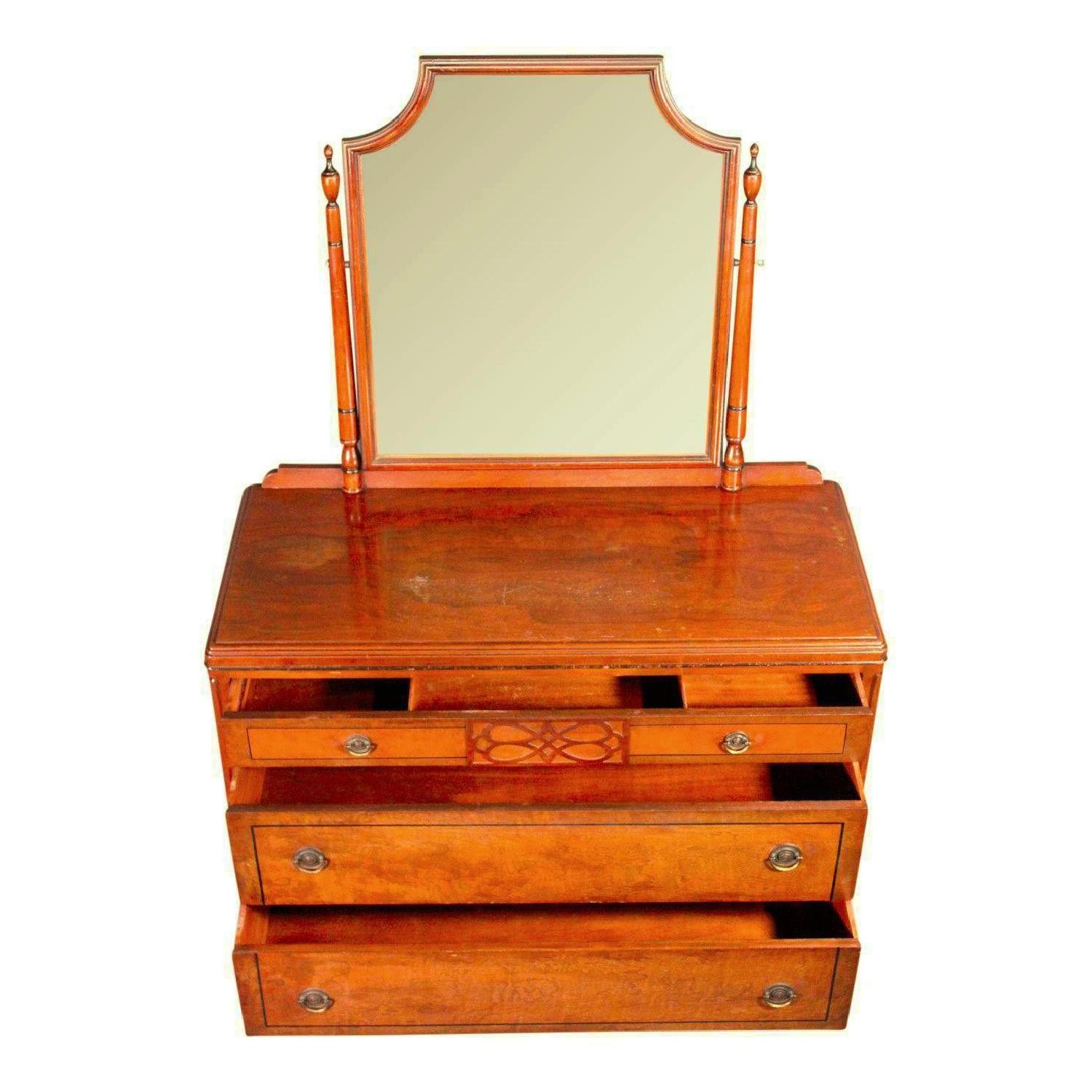 Stiehl Furniture Art Deco Dresser w/ Mirror - image-1