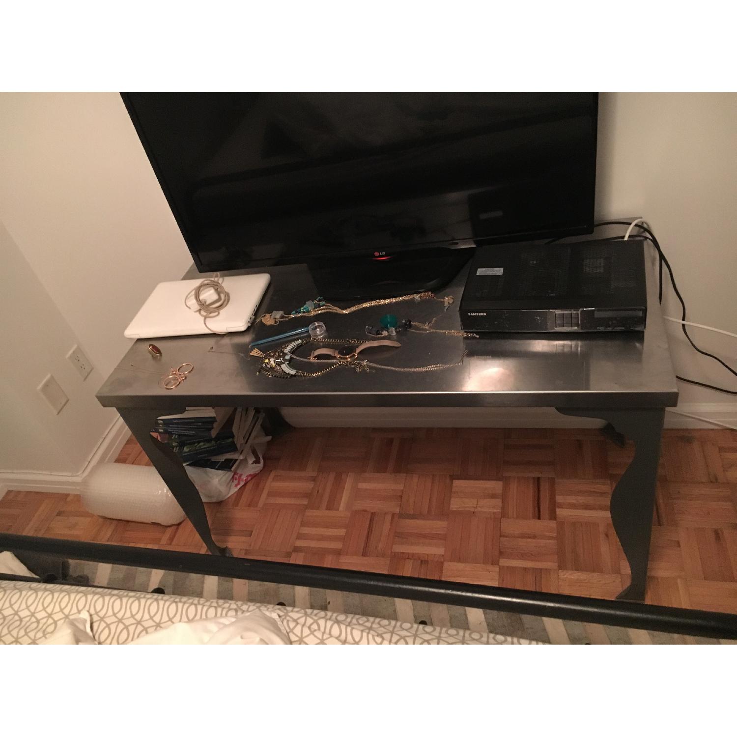 Ikea Metal Desk w/ Curved Legs - AptDeco