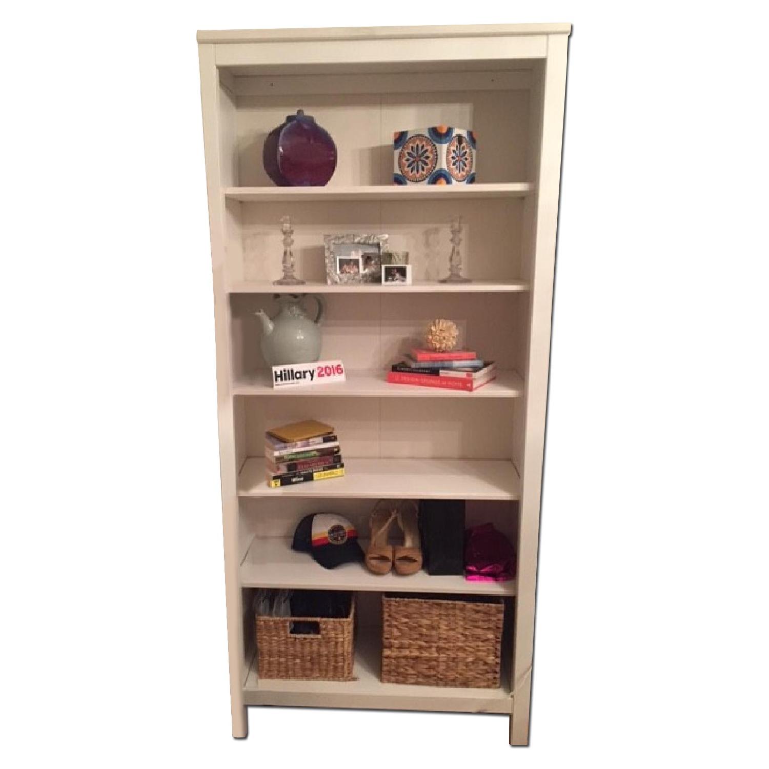 Ikea Wood Hemnes Bookcase in White Stain AptDeco