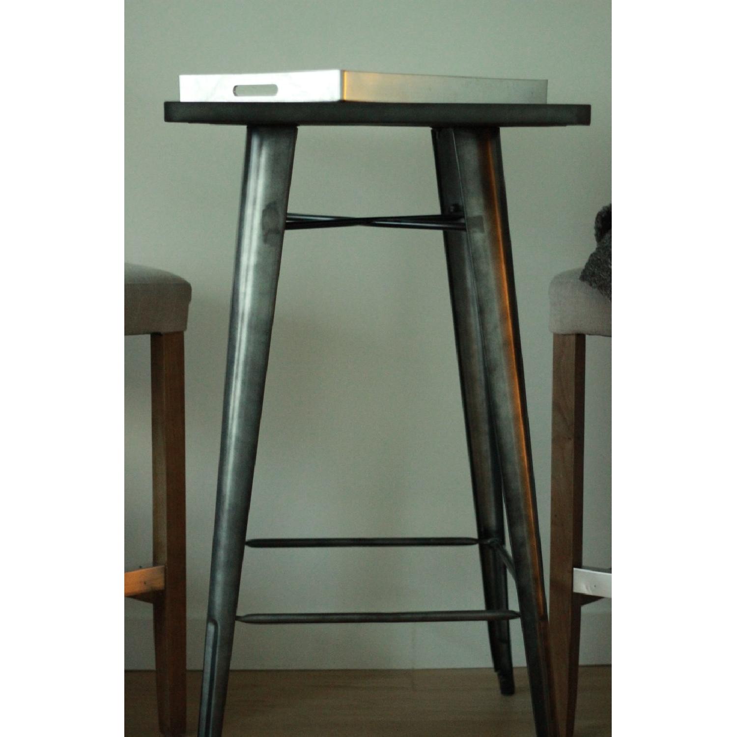 AFA Stores Galvanized Steel Bar Table in Gunmetal - image-1